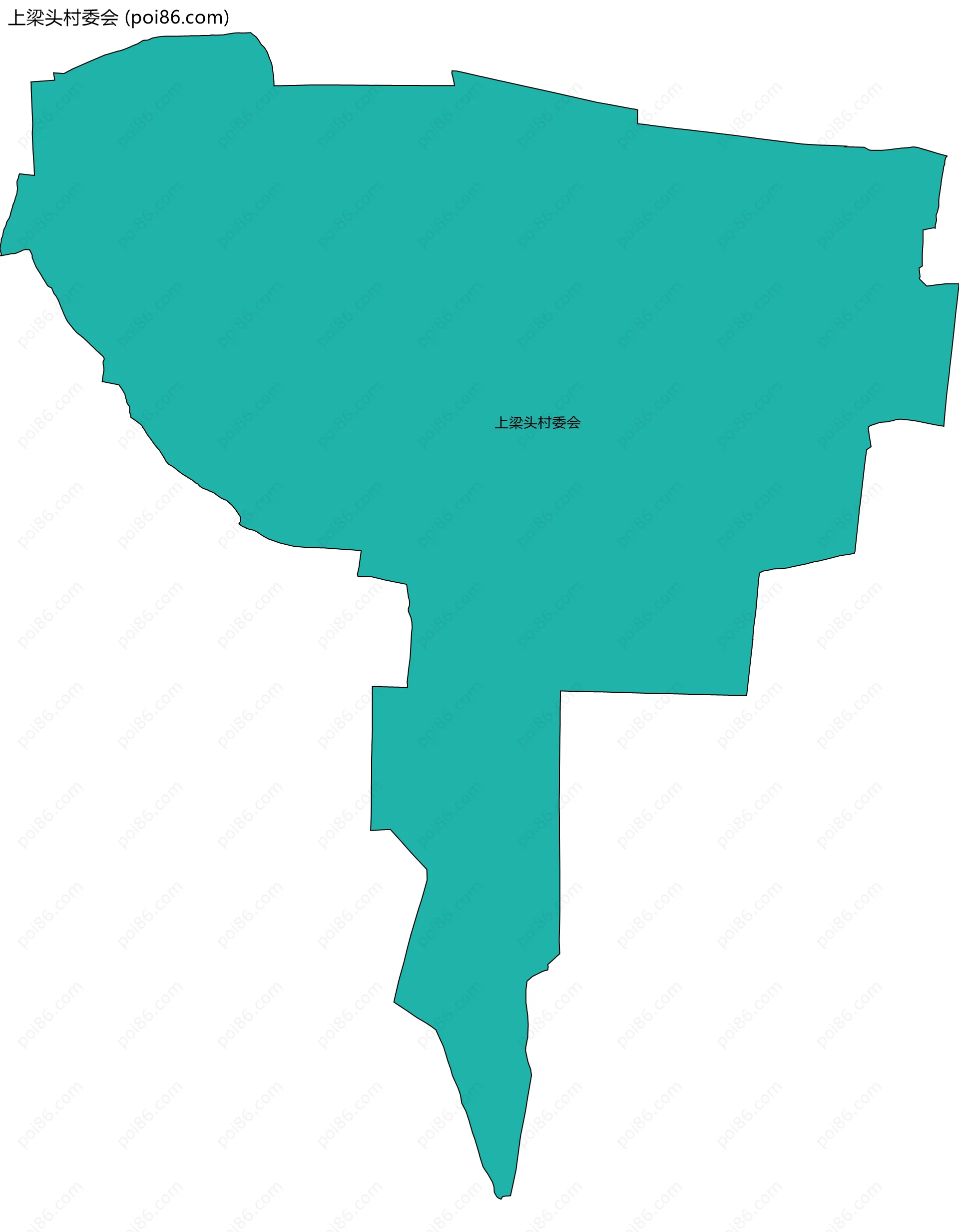 上梁头村委会边界地图