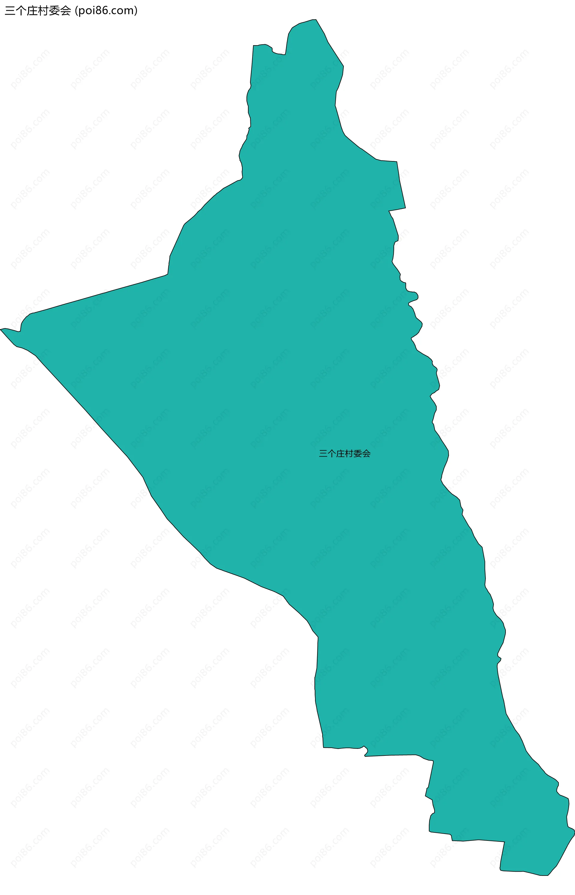 三个庄村委会边界地图