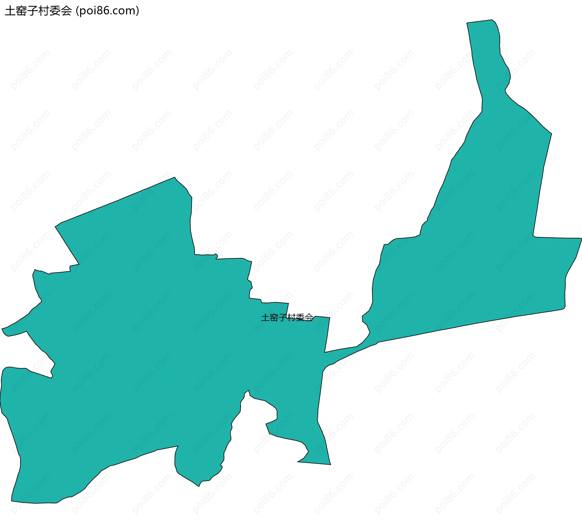 土窑子村委会边界地图