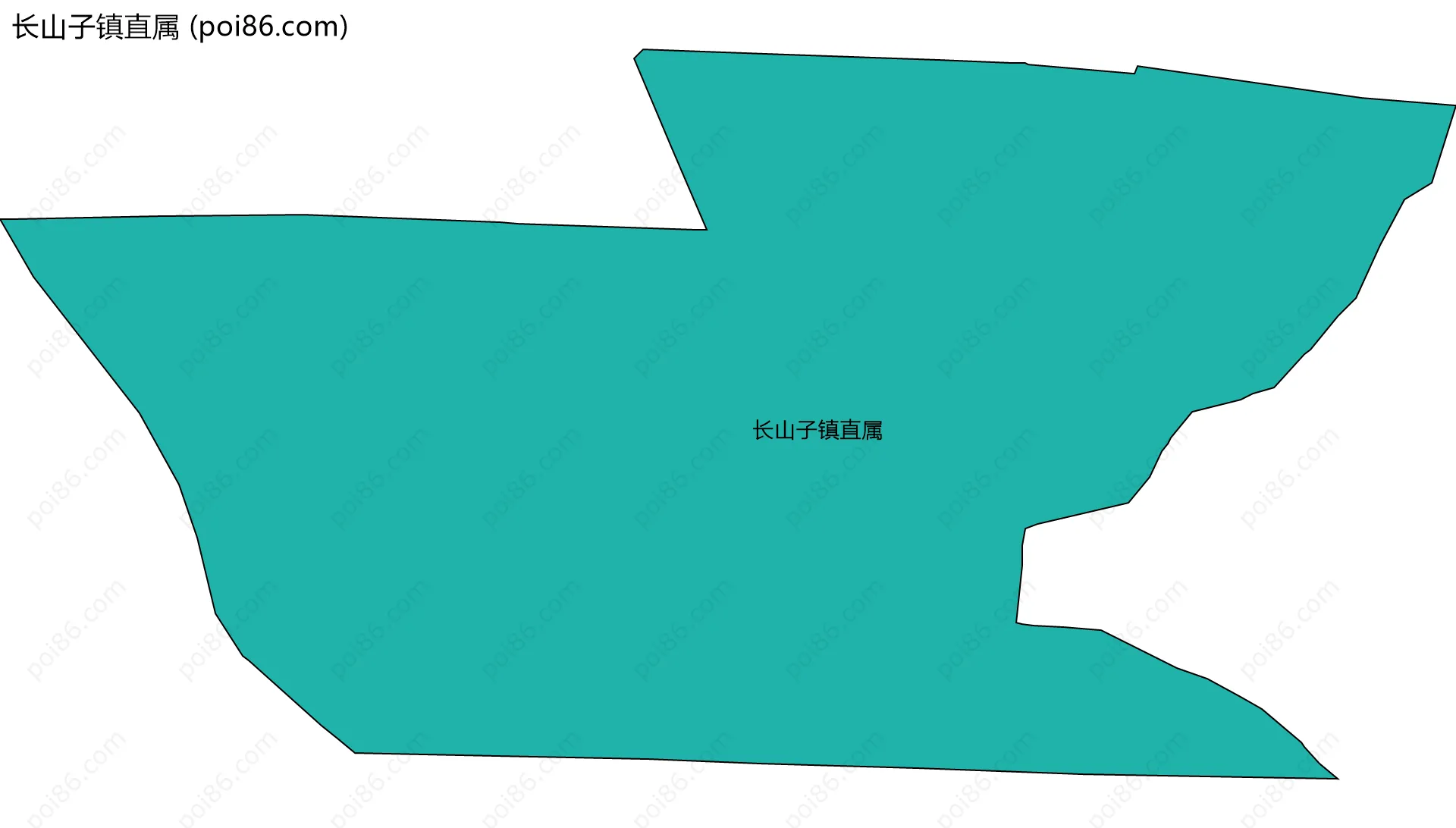 长山子镇直属边界地图