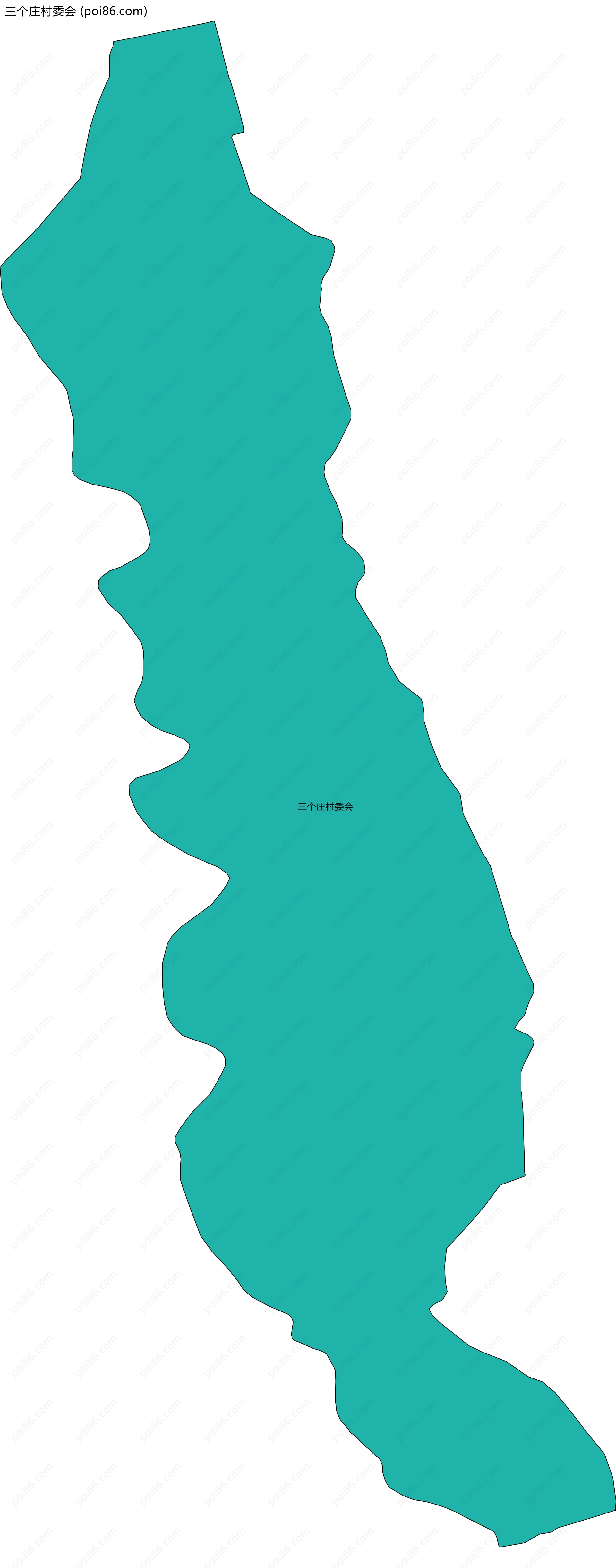 三个庄村委会边界地图