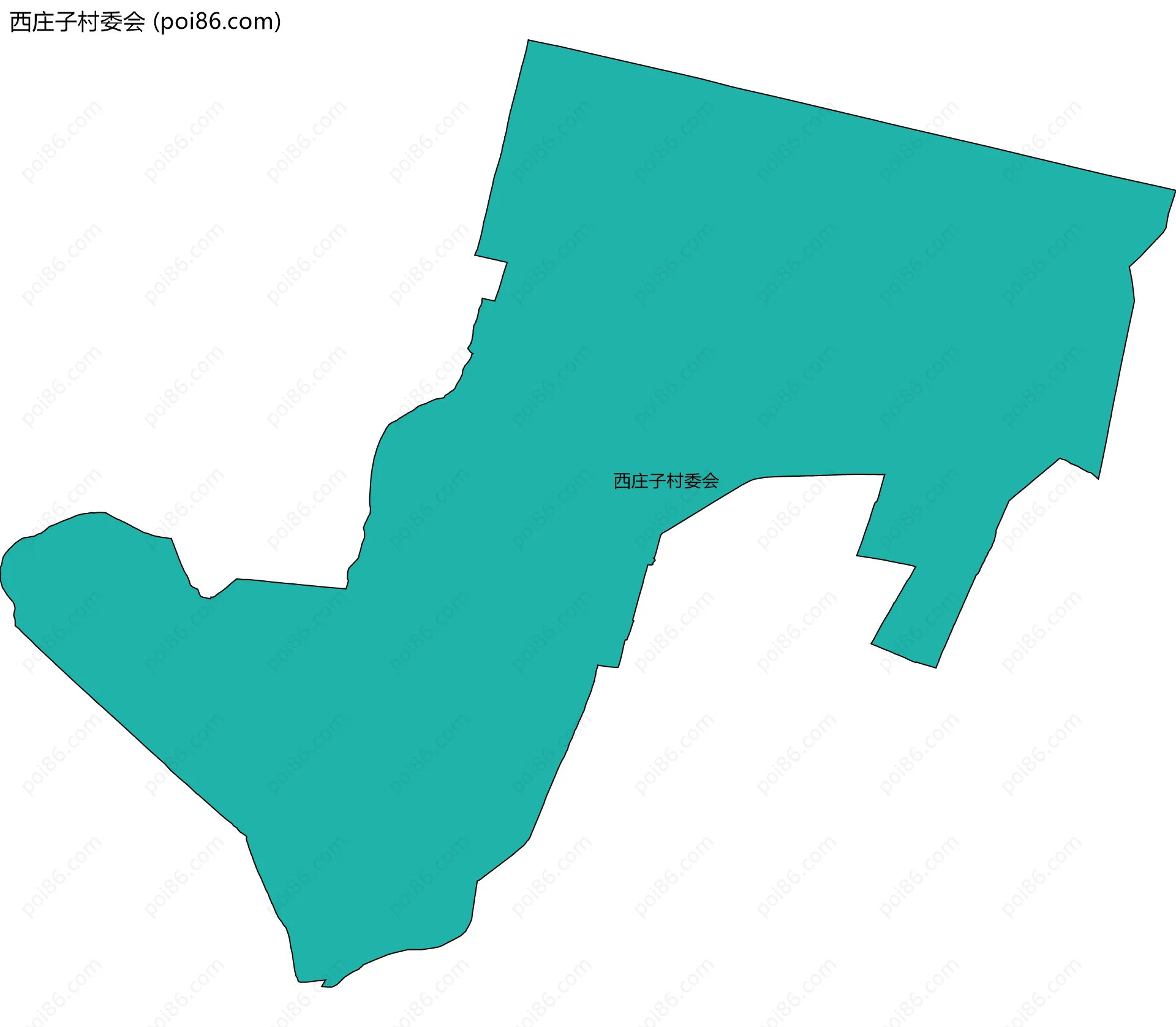 西庄子村委会边界地图