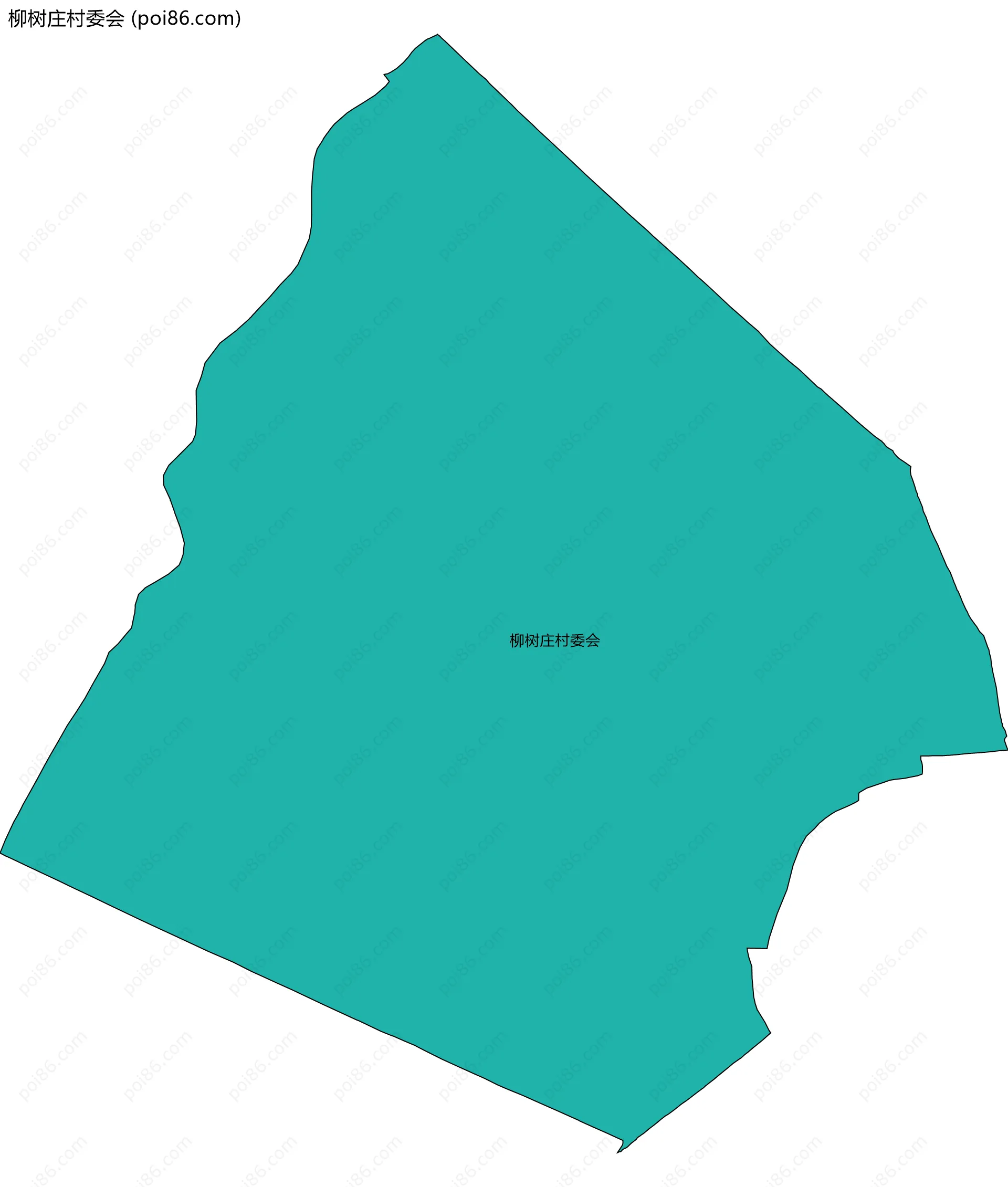 柳树庄村委会边界地图