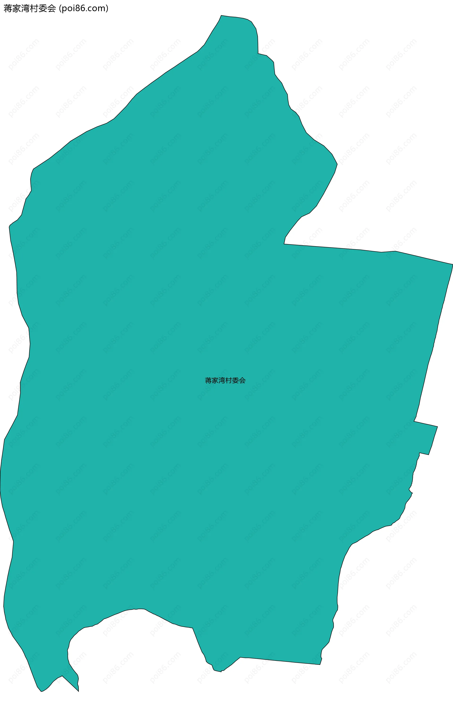 蒋家湾村委会边界地图