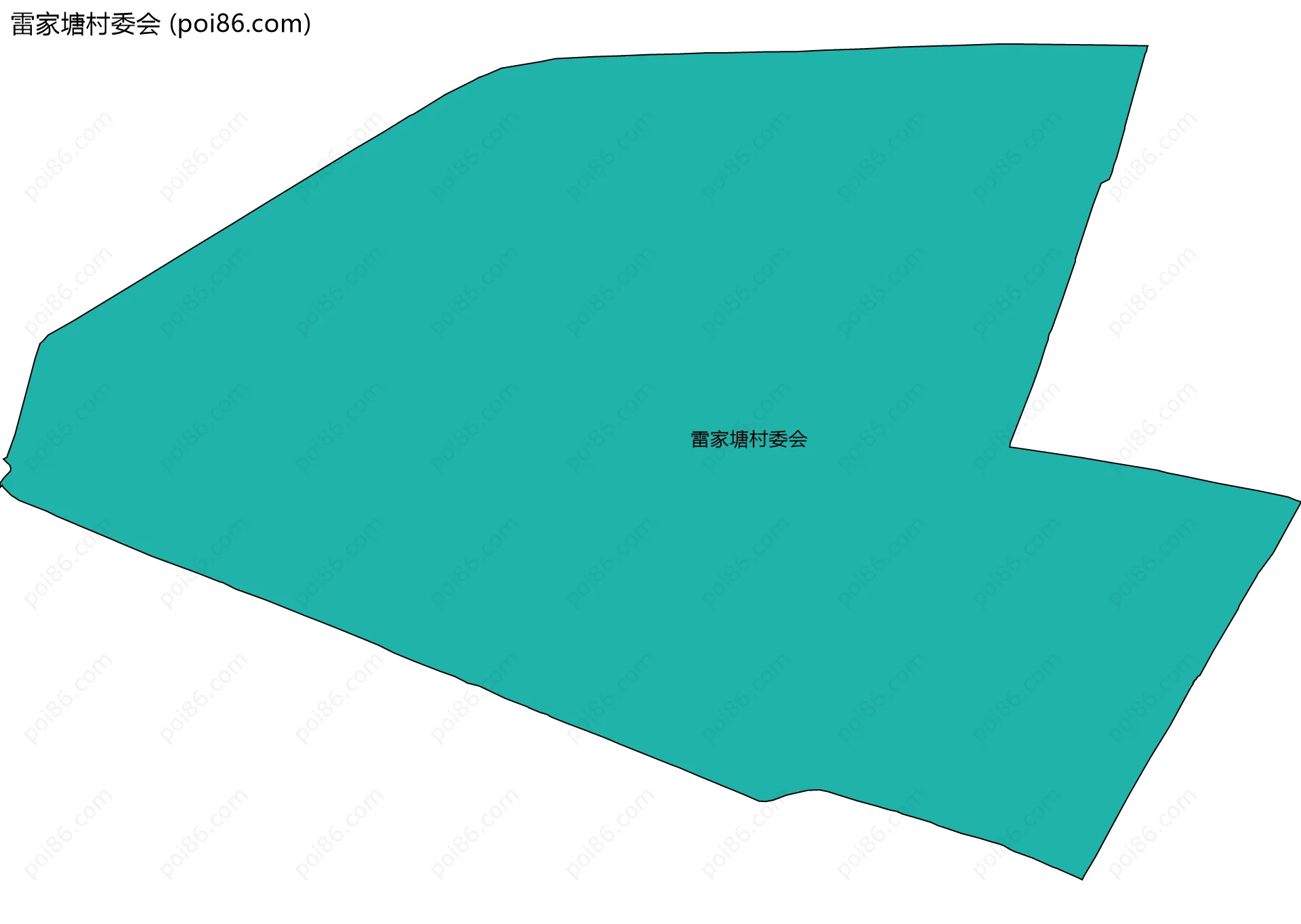 雷家塘村委会边界地图