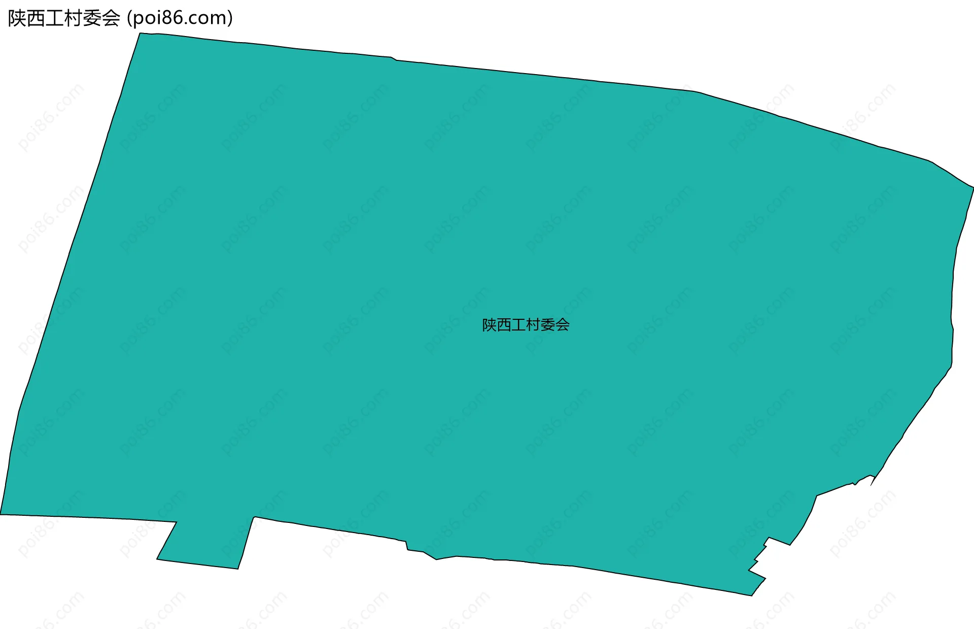 陕西工村委会边界地图
