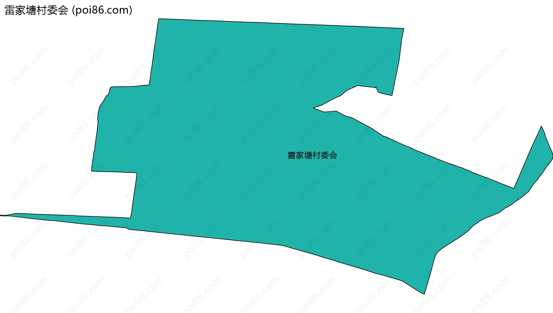 雷家塘村委会边界地图