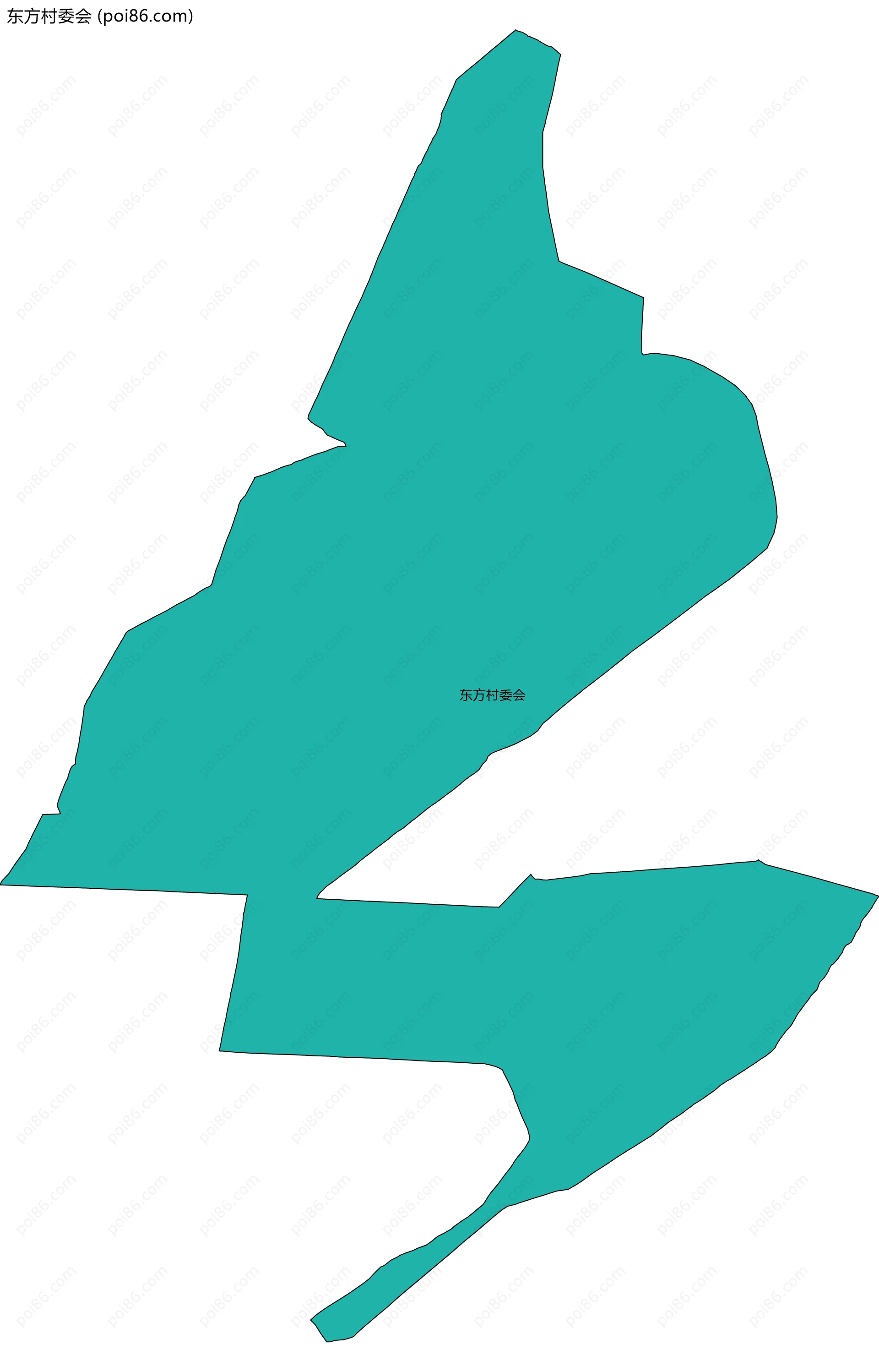 东方村委会边界地图