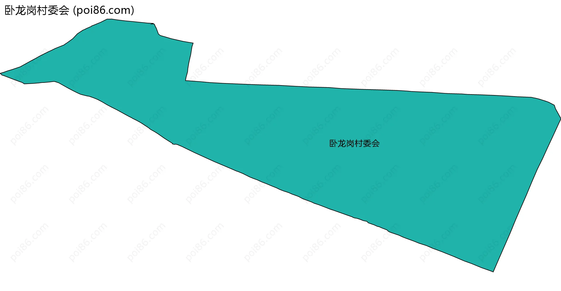 卧龙岗村委会边界地图
