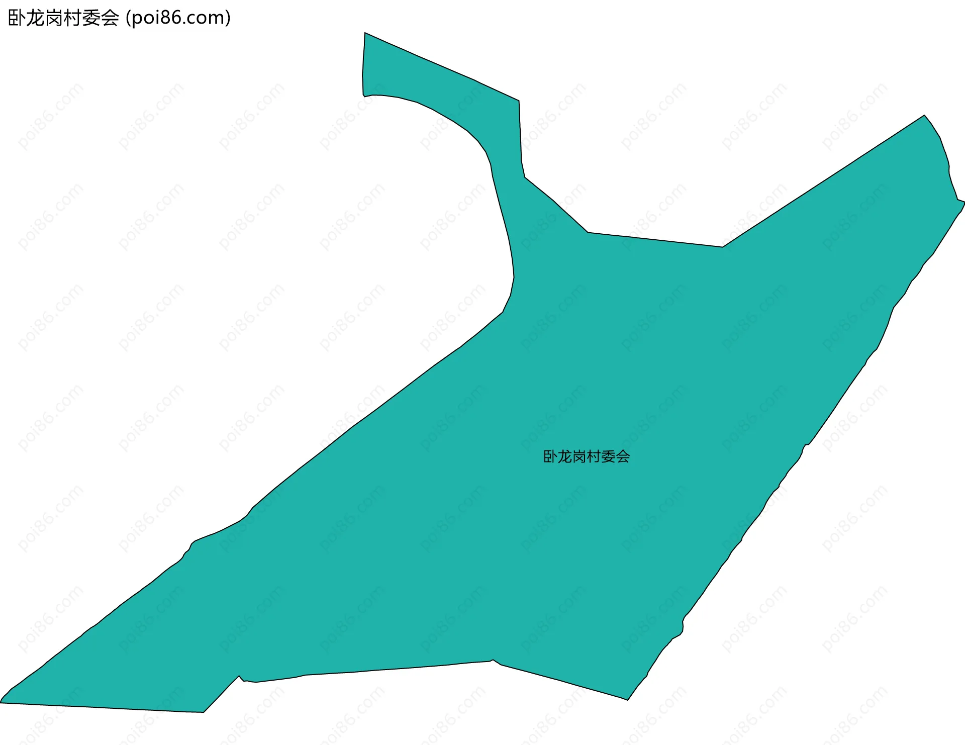 卧龙岗村委会边界地图