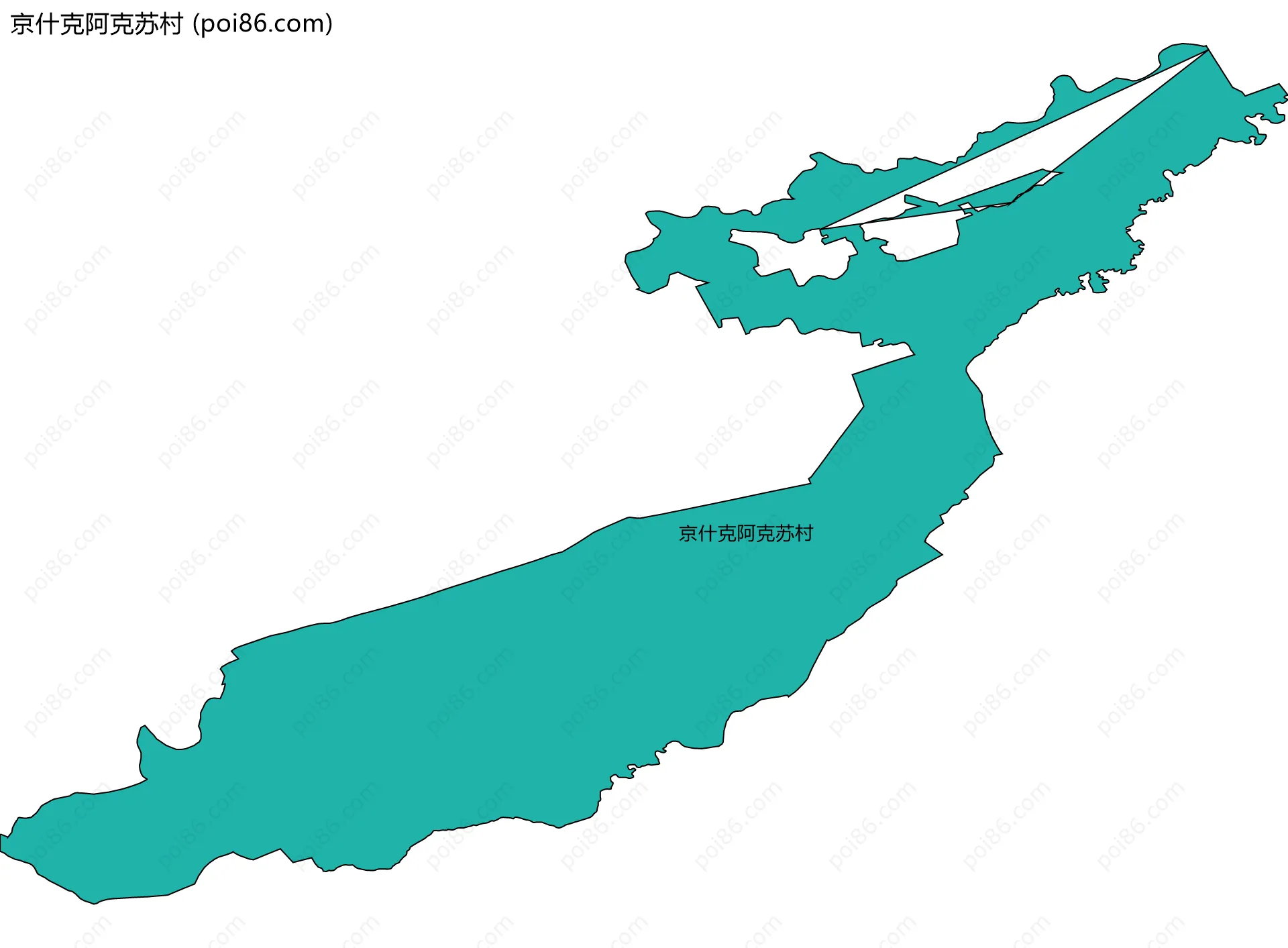 京什克阿克苏村边界地图