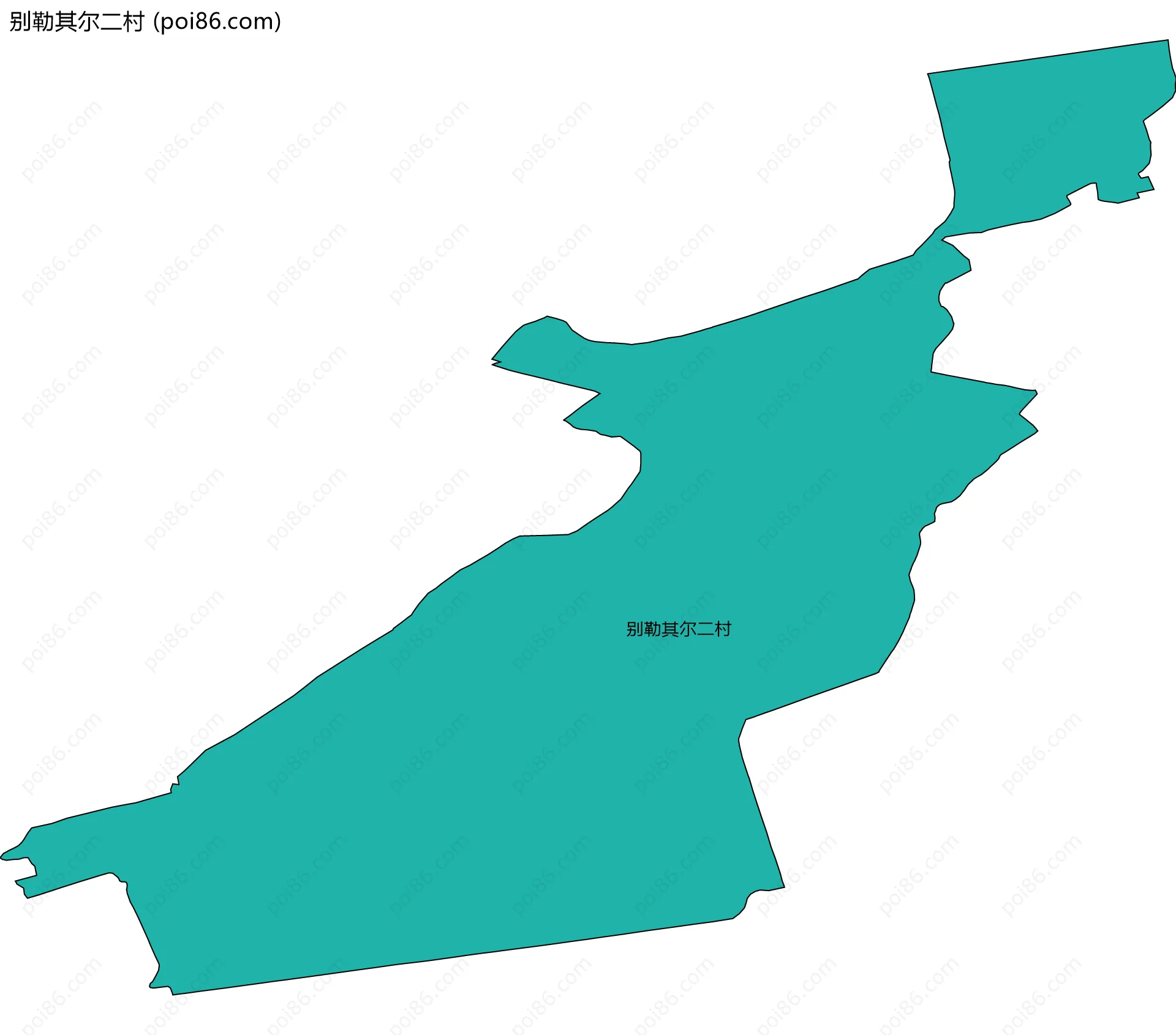 别勒其尔二村边界地图