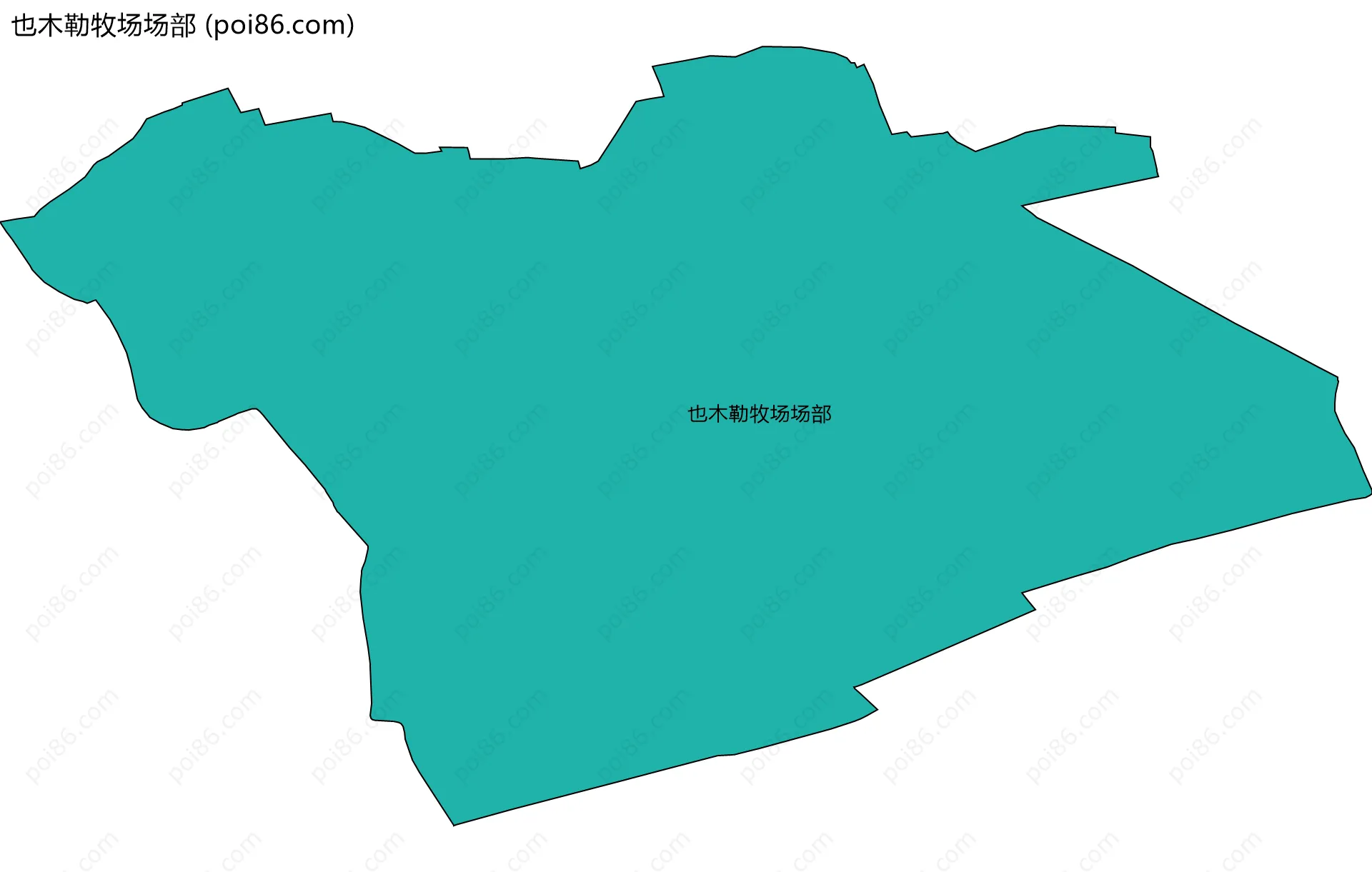 也木勒牧场场部边界地图