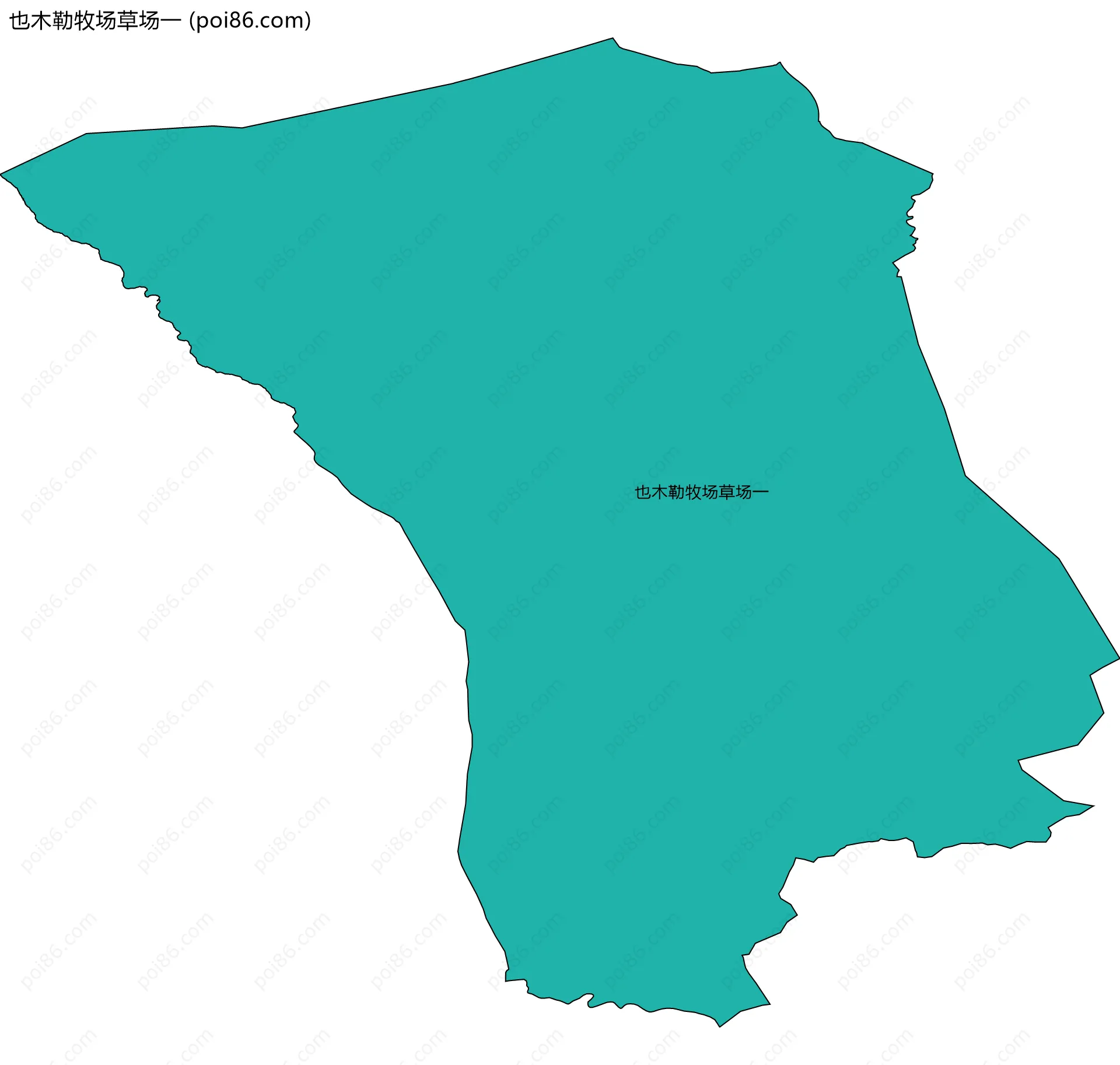 也木勒牧场草场一边界地图