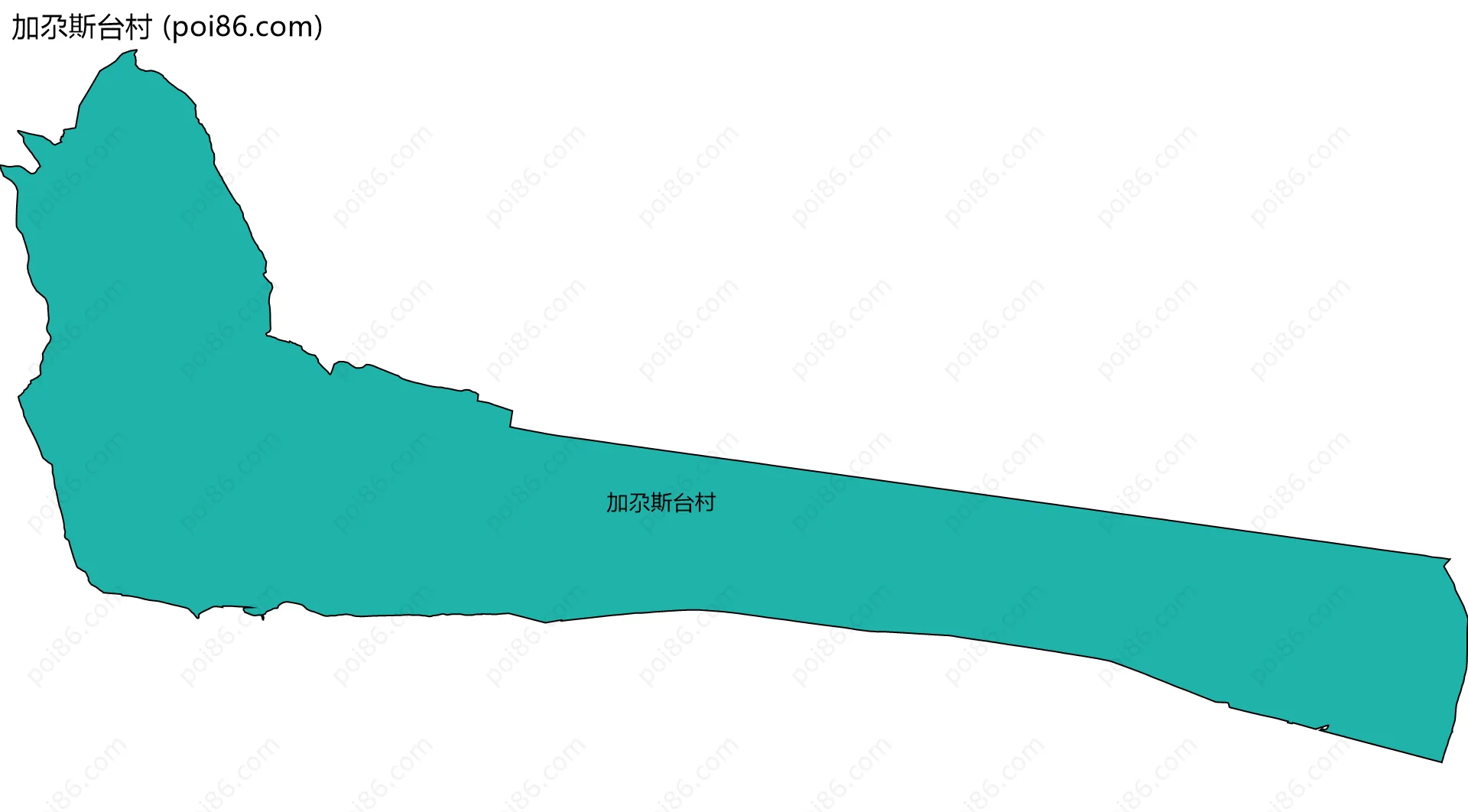 加尕斯台村边界地图