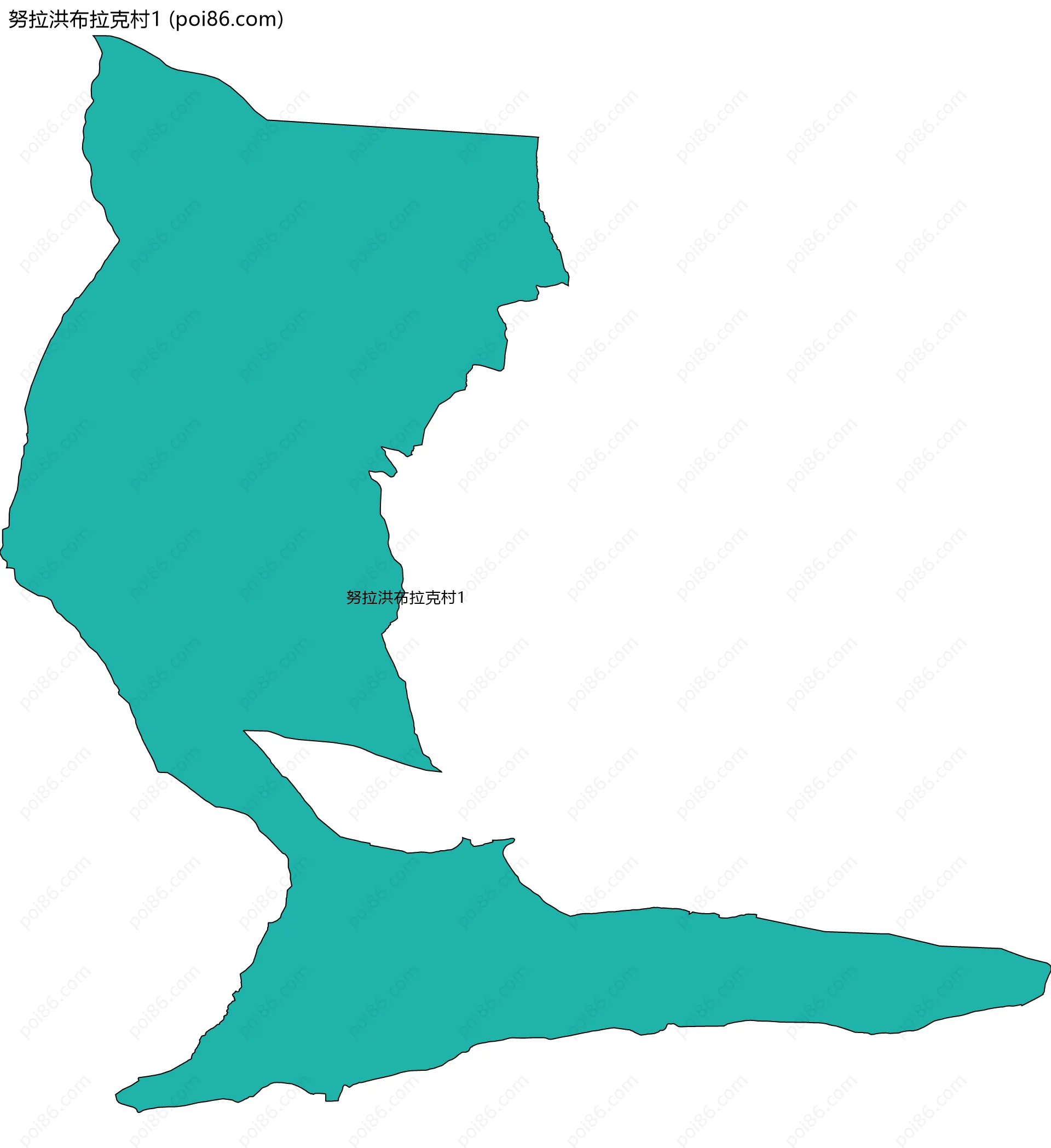 努拉洪布拉克村1边界地图