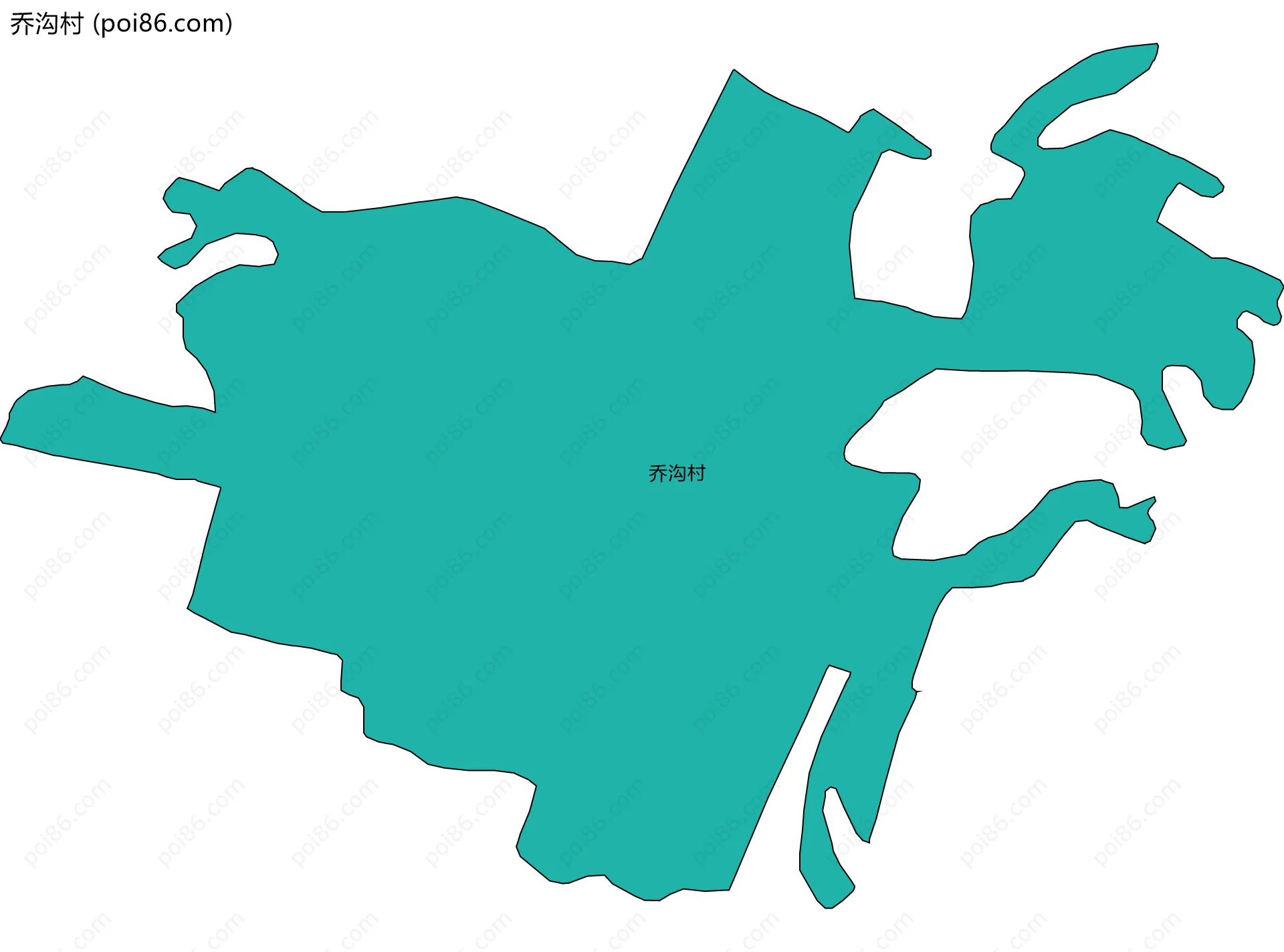 乔沟村边界地图