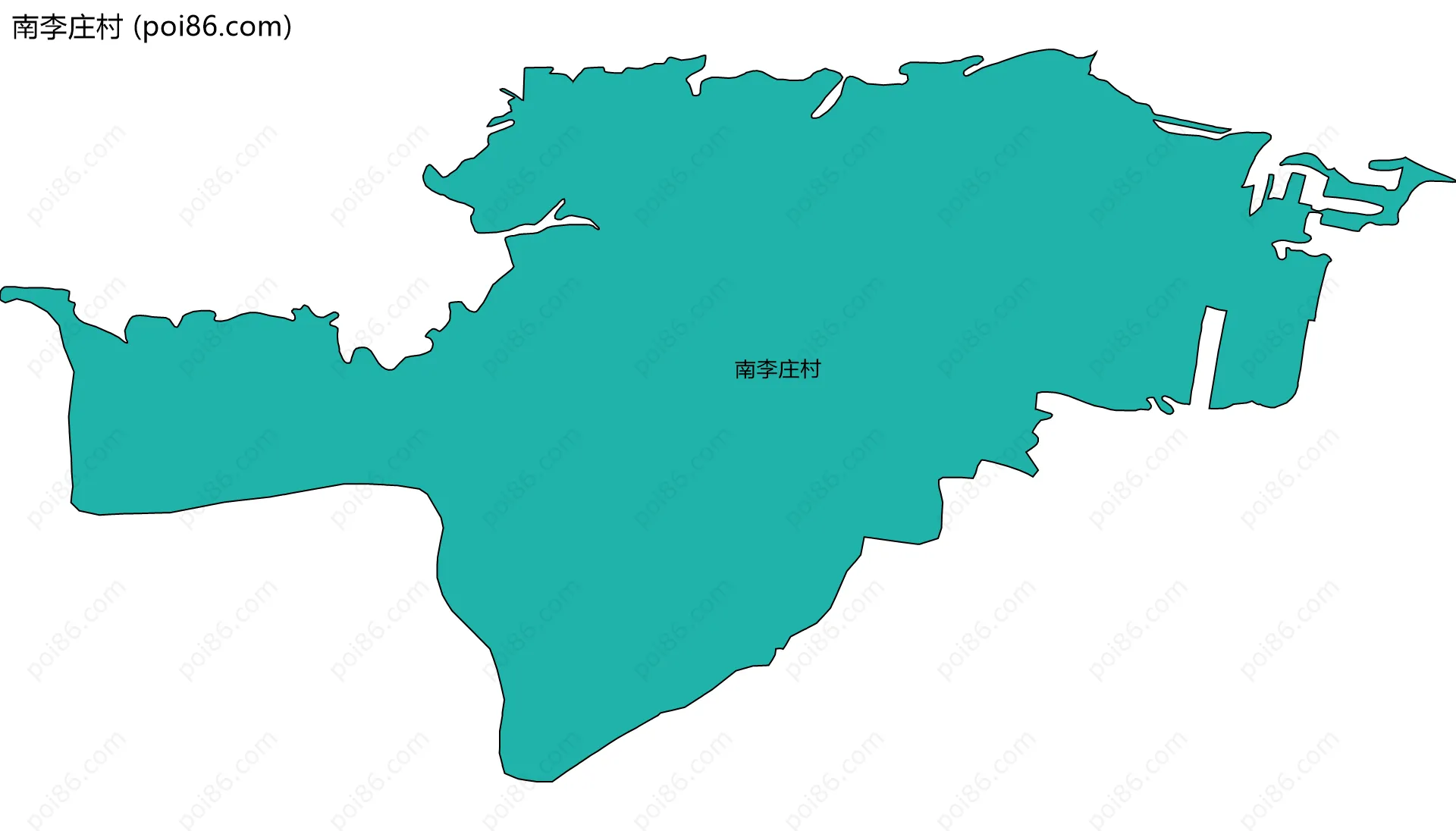 南李庄村边界地图