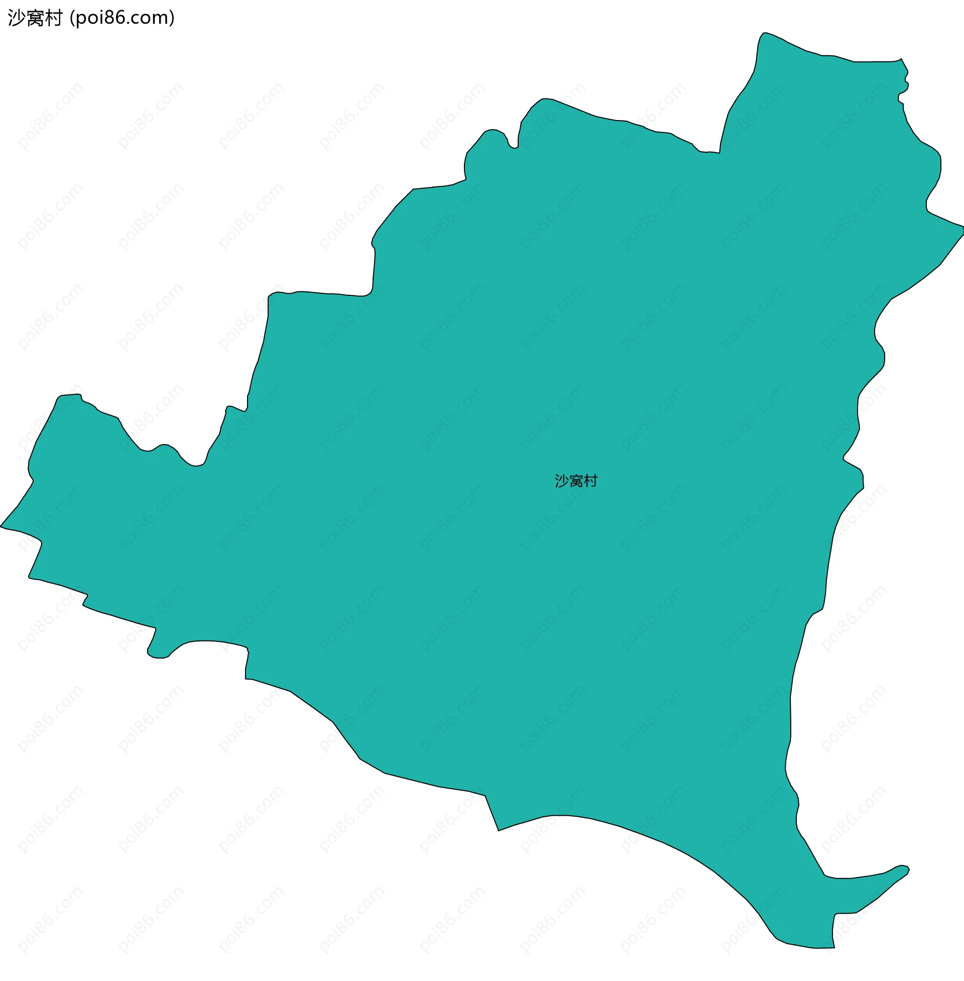 沙窝村边界地图
