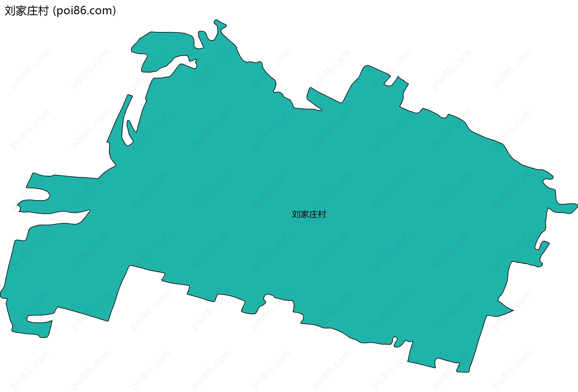 刘家庄村边界地图
