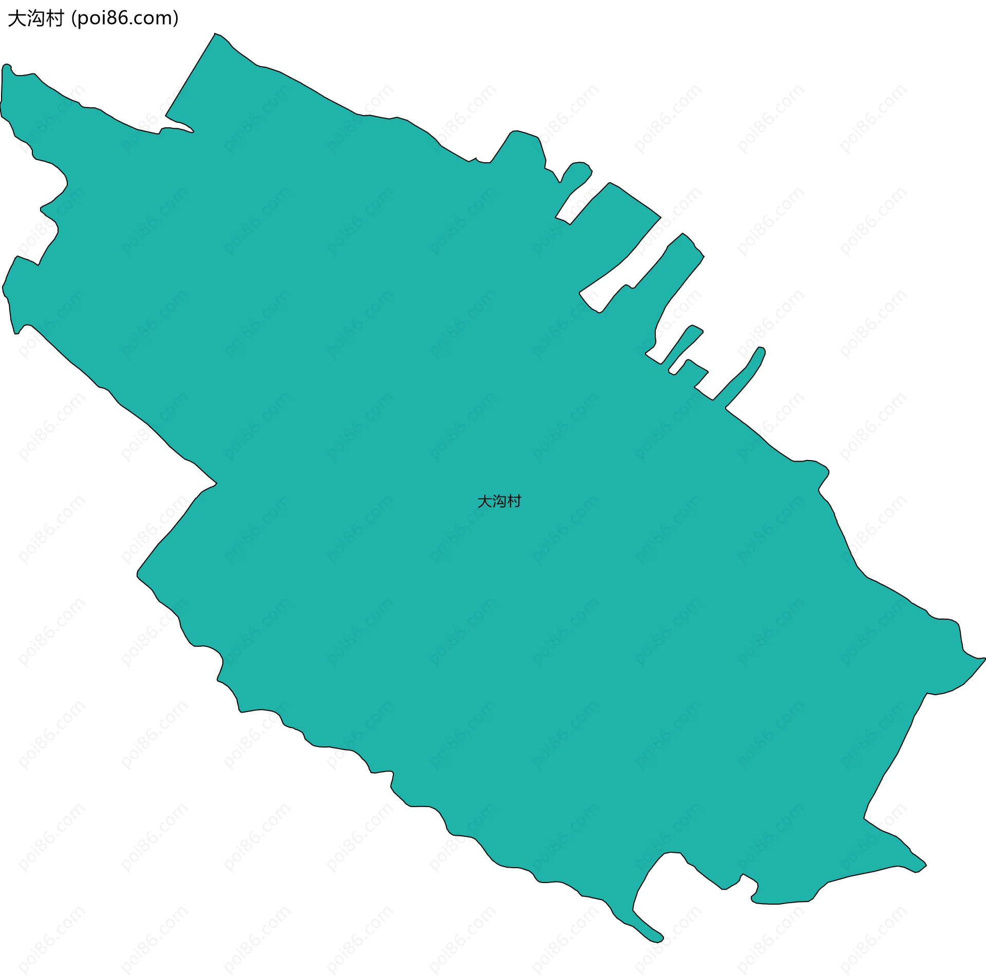 大沟村边界地图