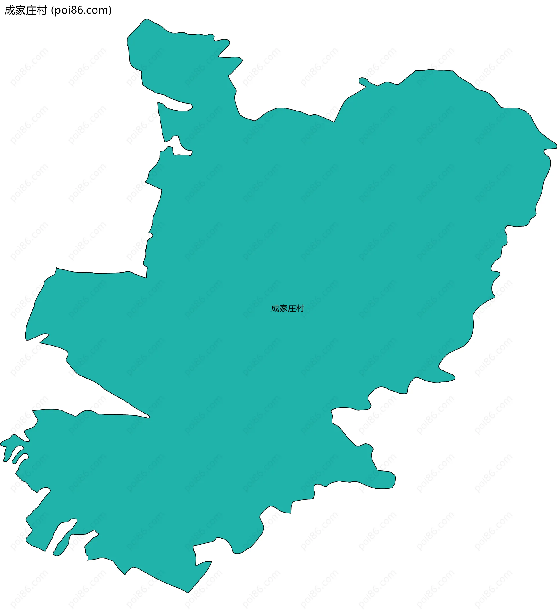成家庄村边界地图