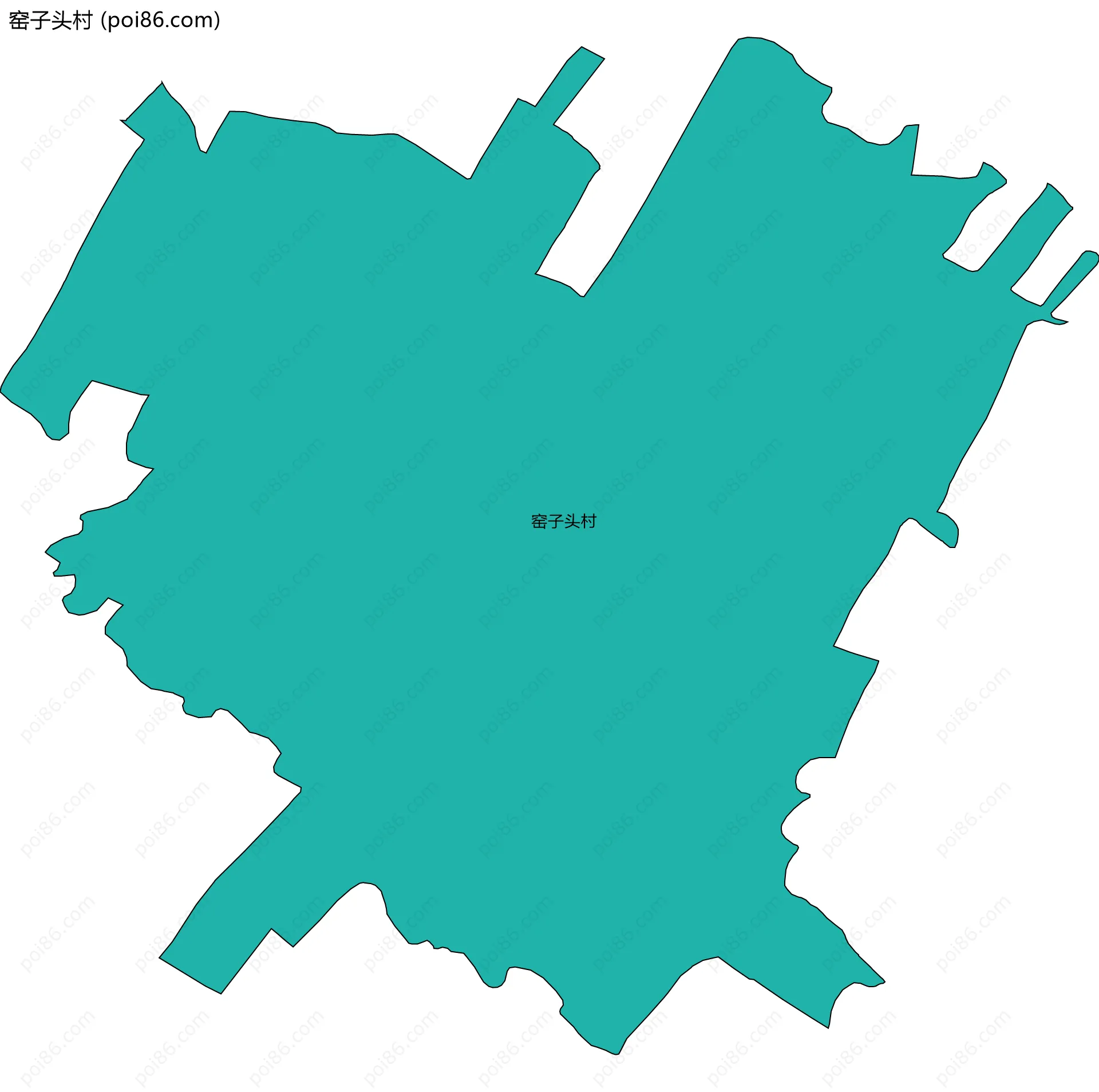 窑子头村边界地图