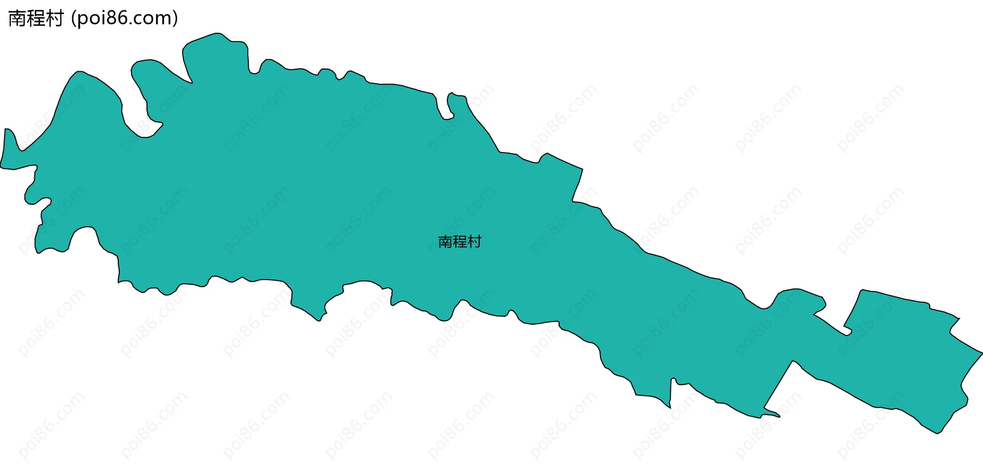 南程村边界地图