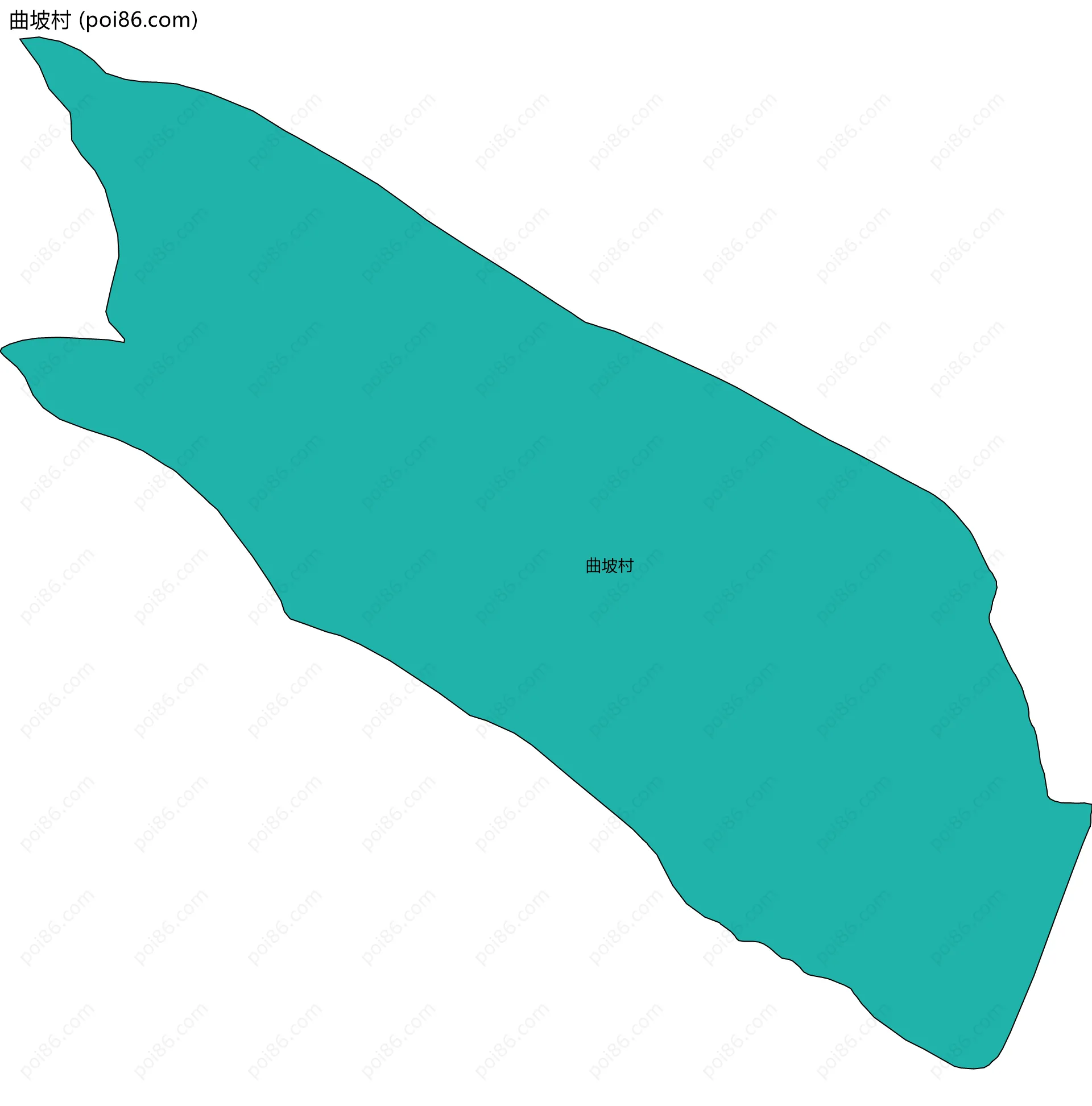曲坡村边界地图
