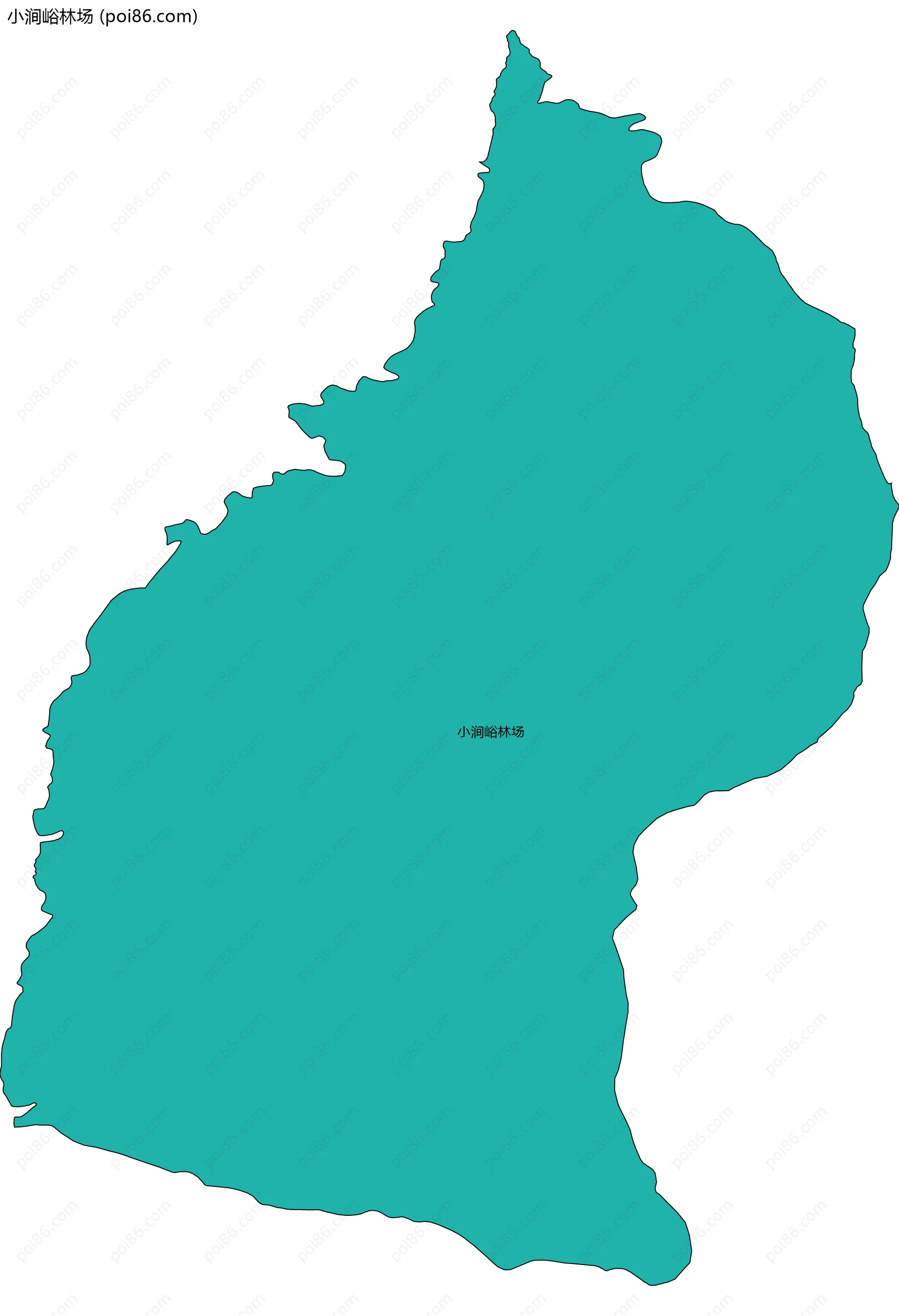 小涧峪林场边界地图