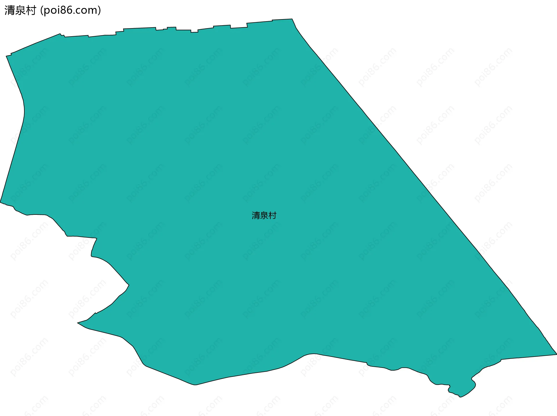 清泉村边界地图