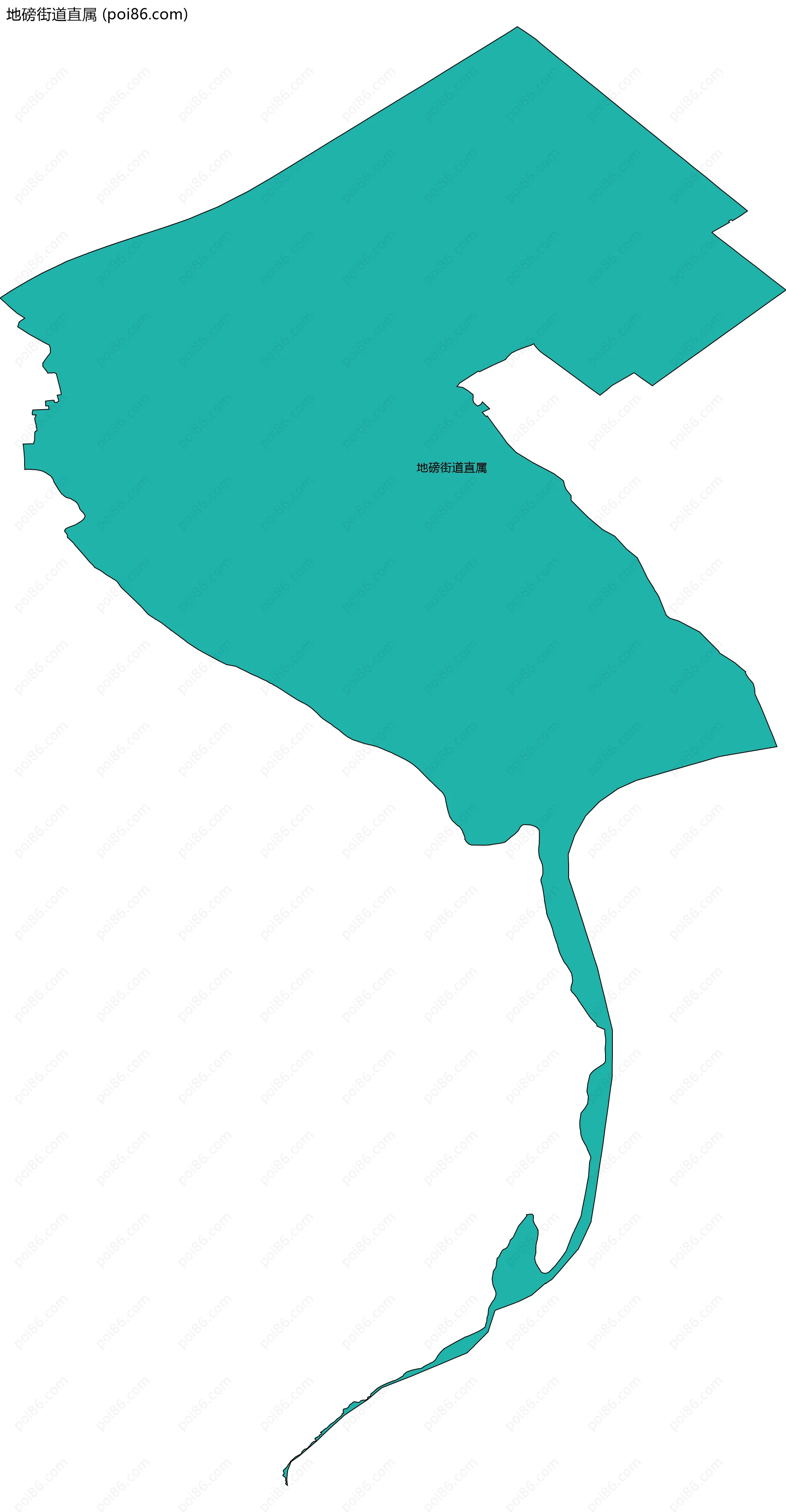 地磅街道直属边界地图