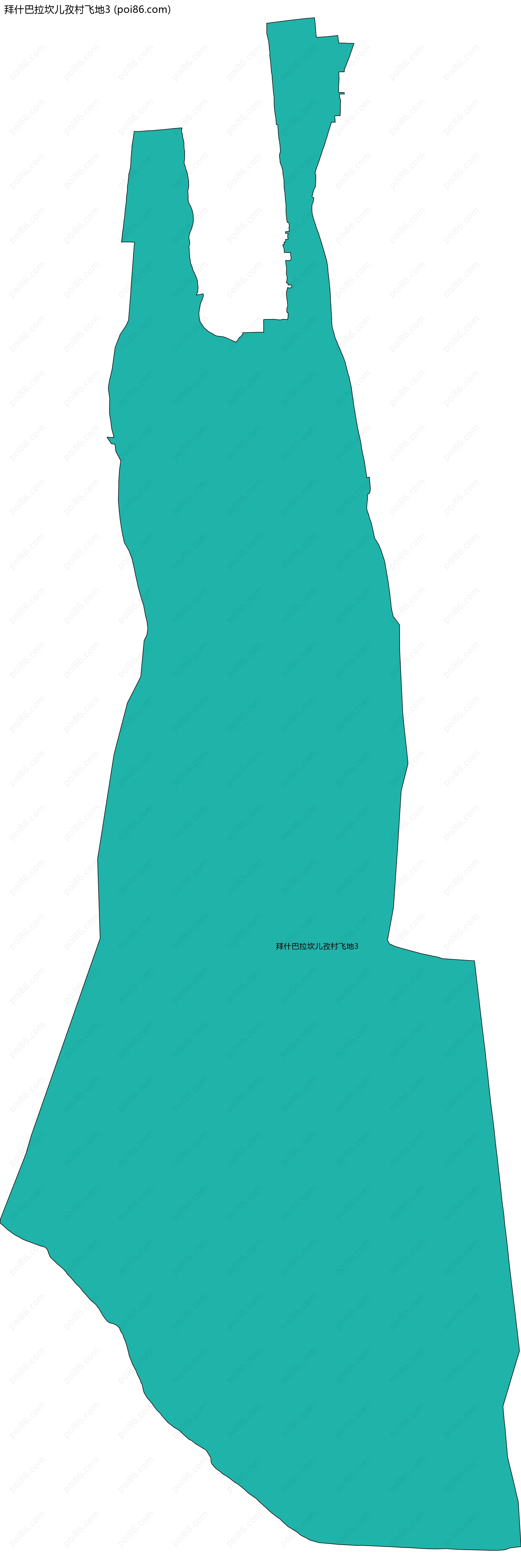 拜什巴拉坎儿孜村飞地3边界地图
