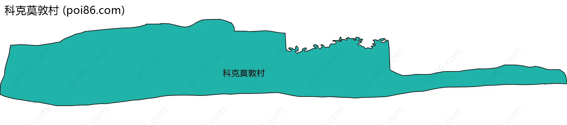 科克莫敦村边界地图