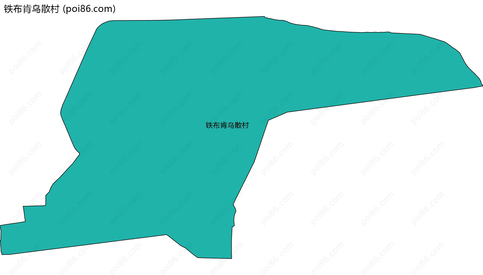 铁布肯乌散村边界地图