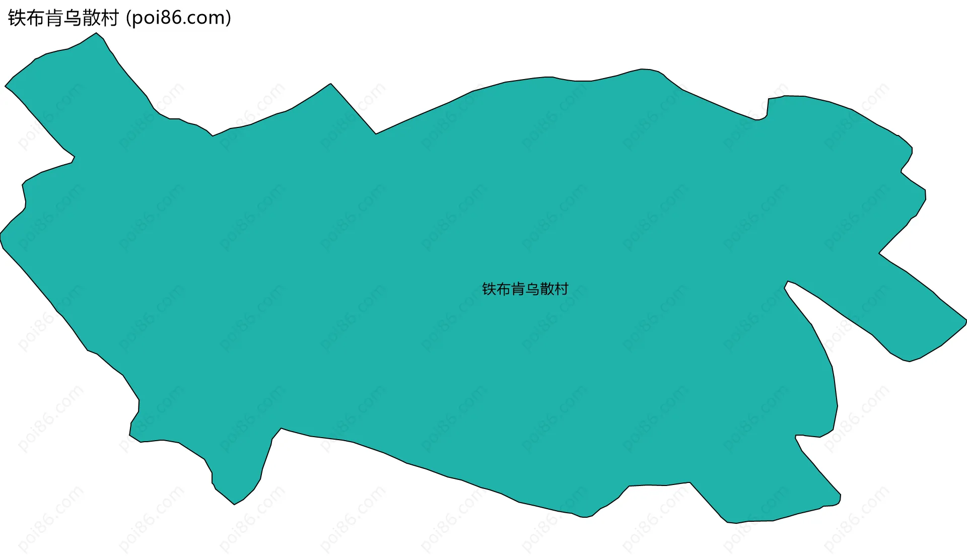 铁布肯乌散村边界地图