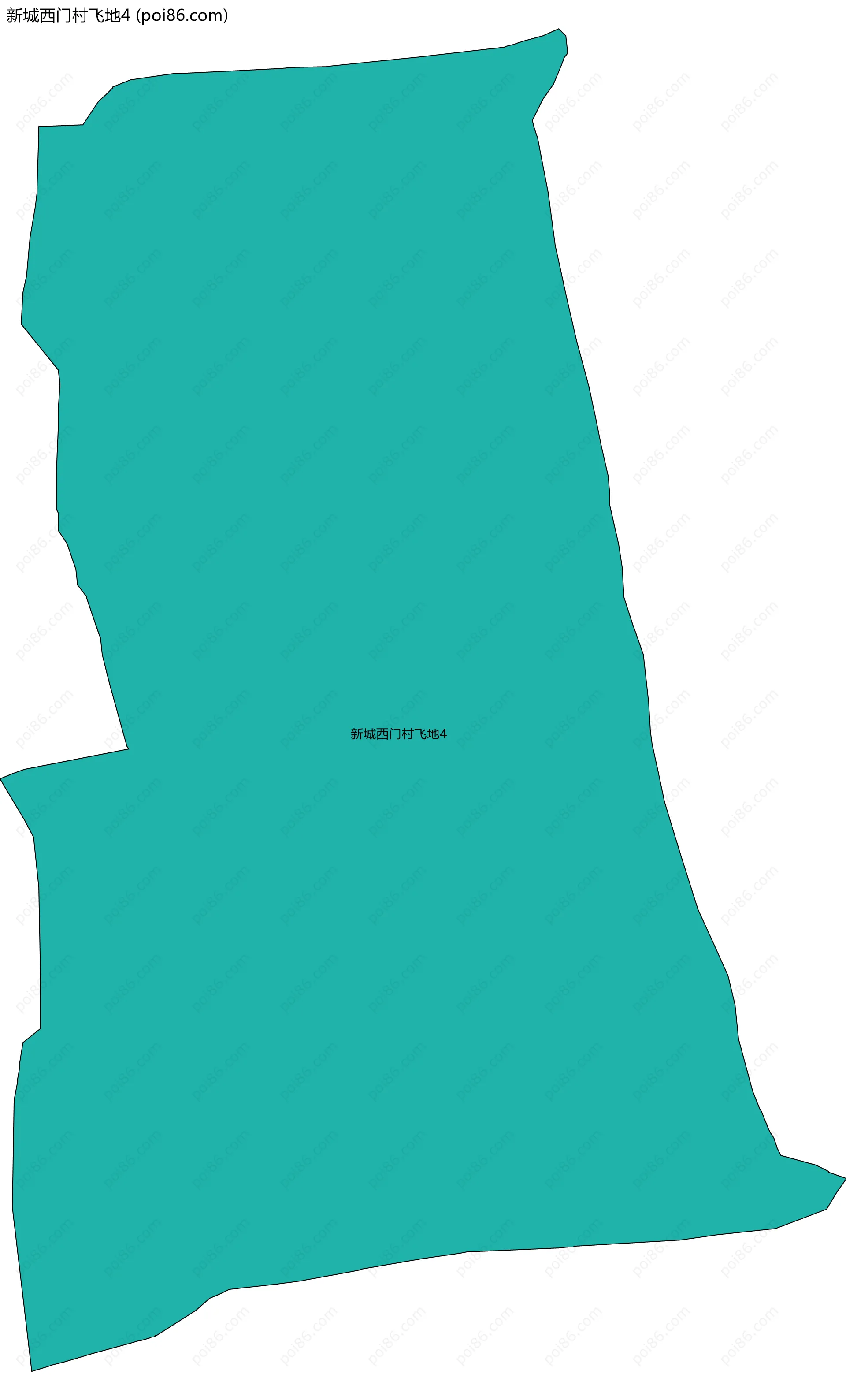 新城西门村飞地4边界地图