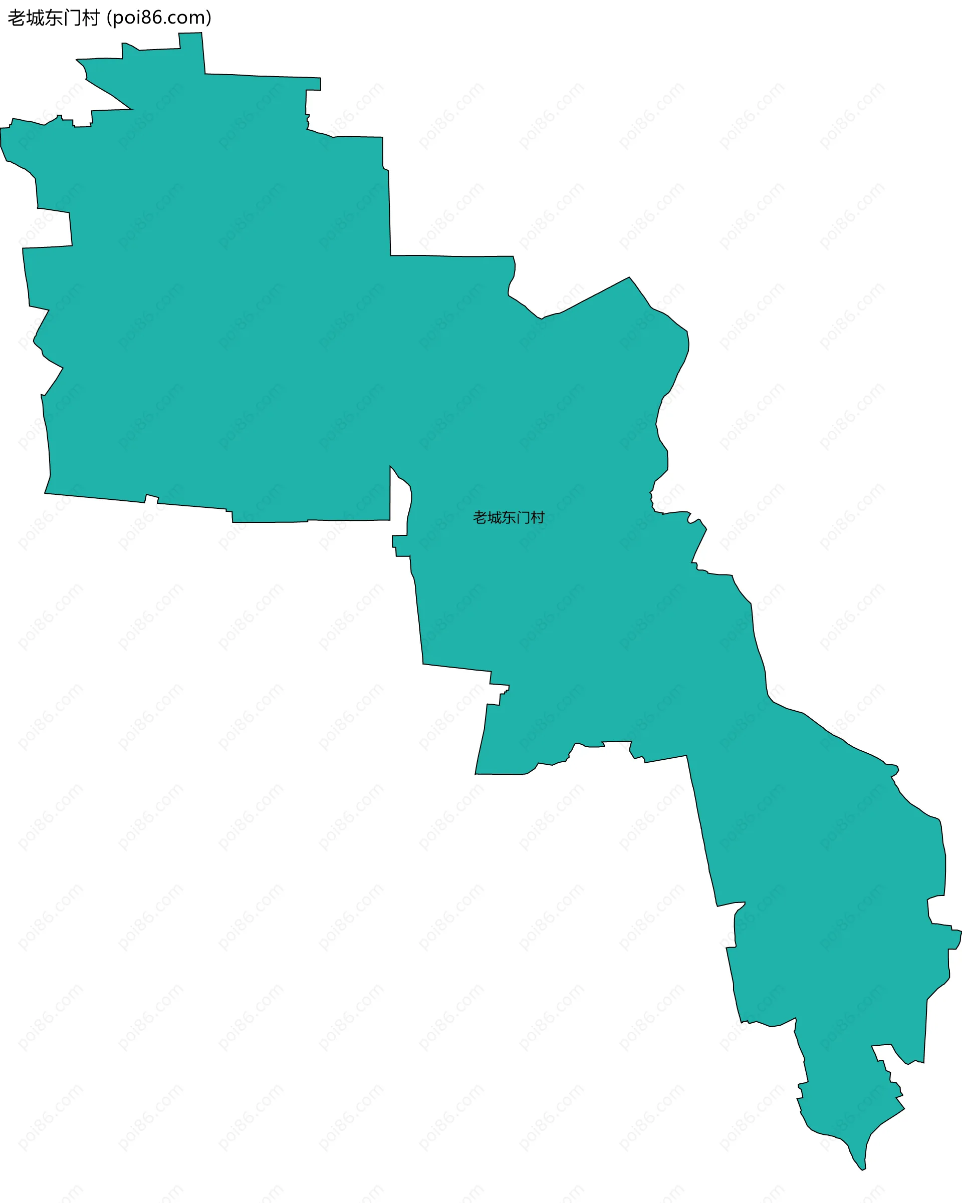 老城东门村边界地图