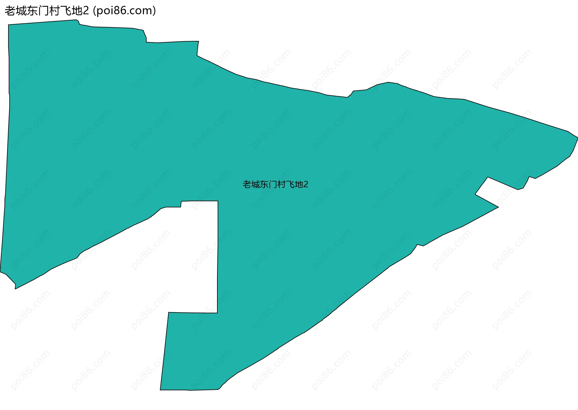 老城东门村飞地2边界地图