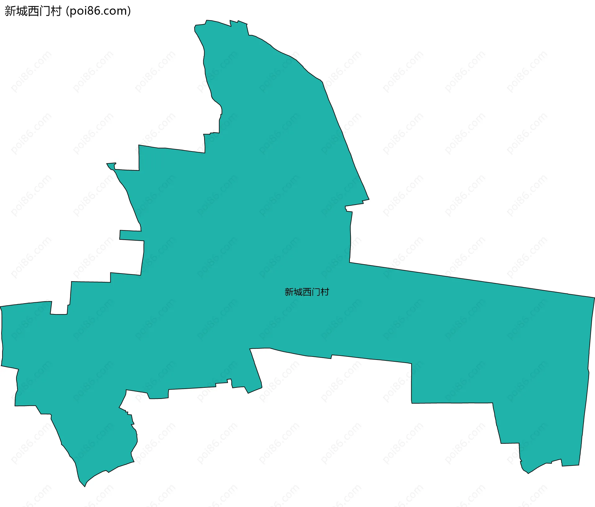 新城西门村边界地图