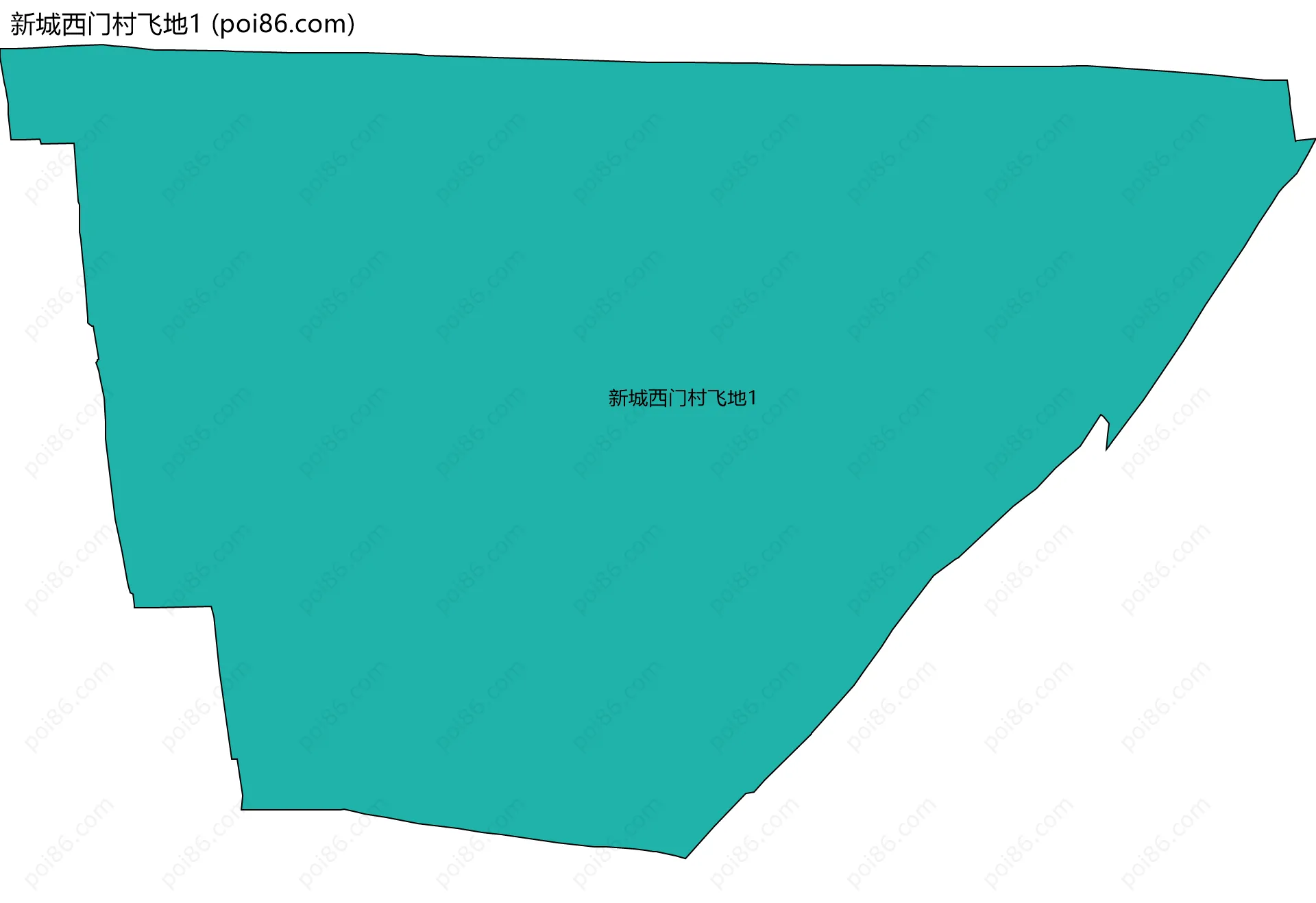 新城西门村飞地1边界地图