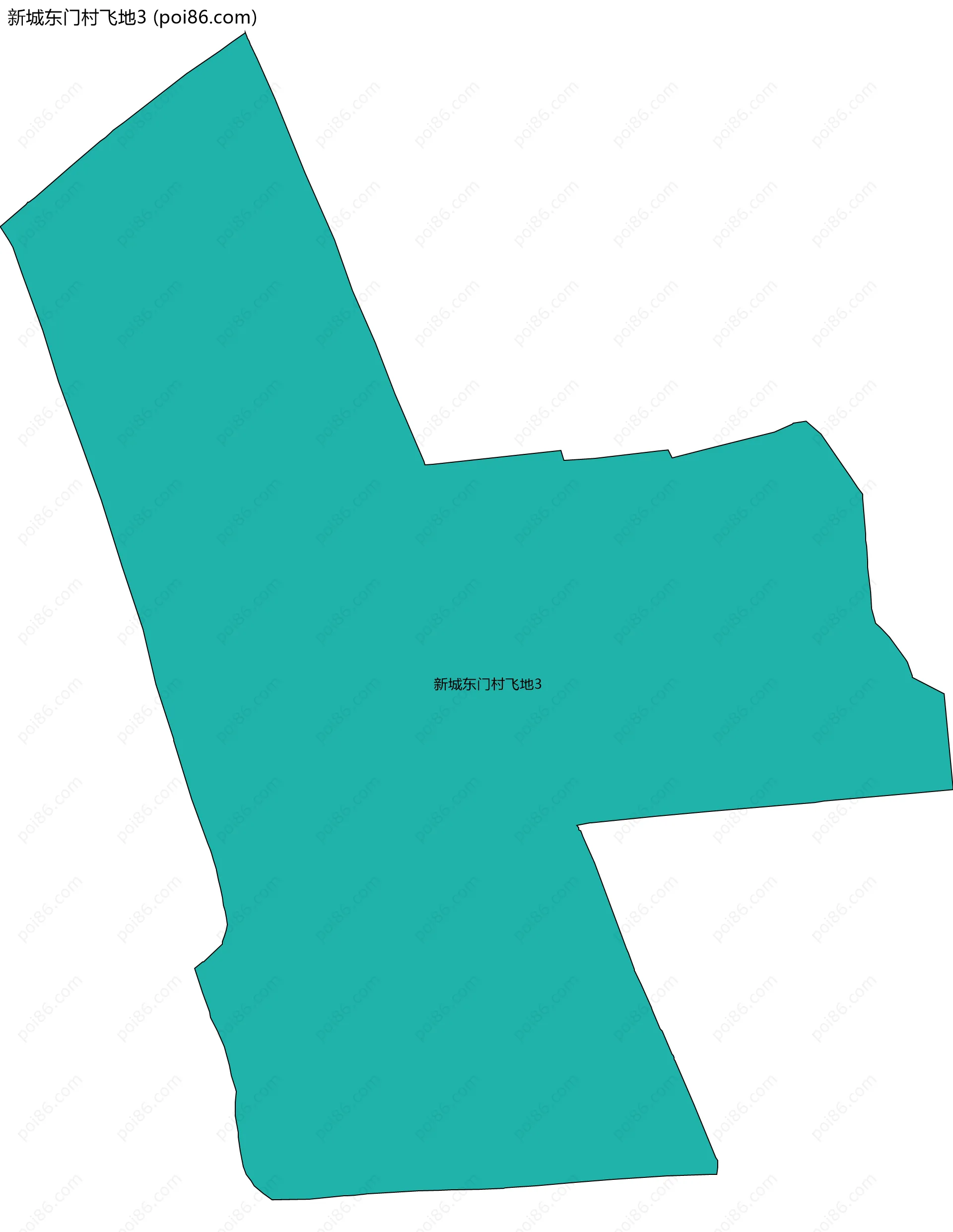 新城东门村飞地3边界地图