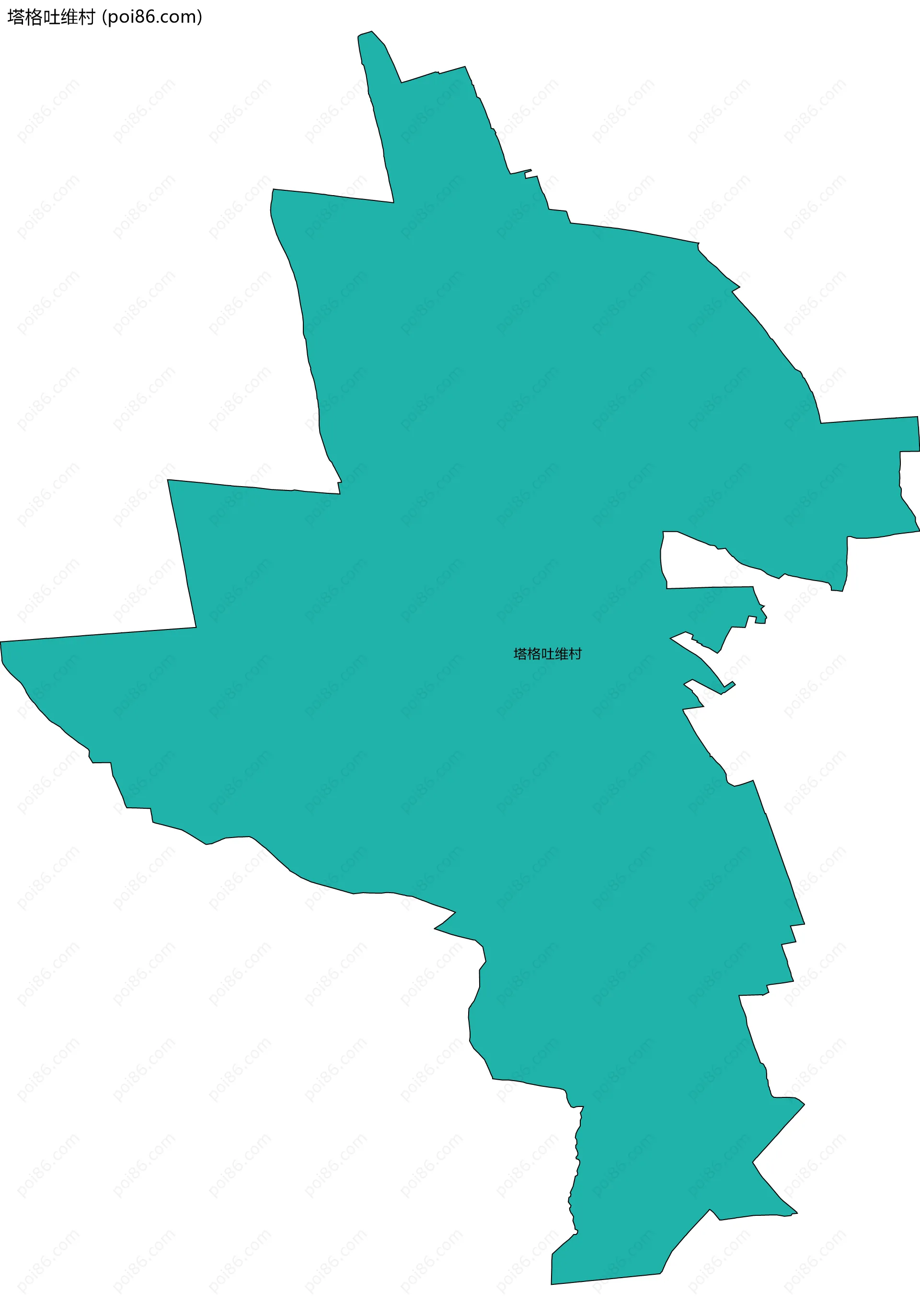 塔格吐维村边界地图