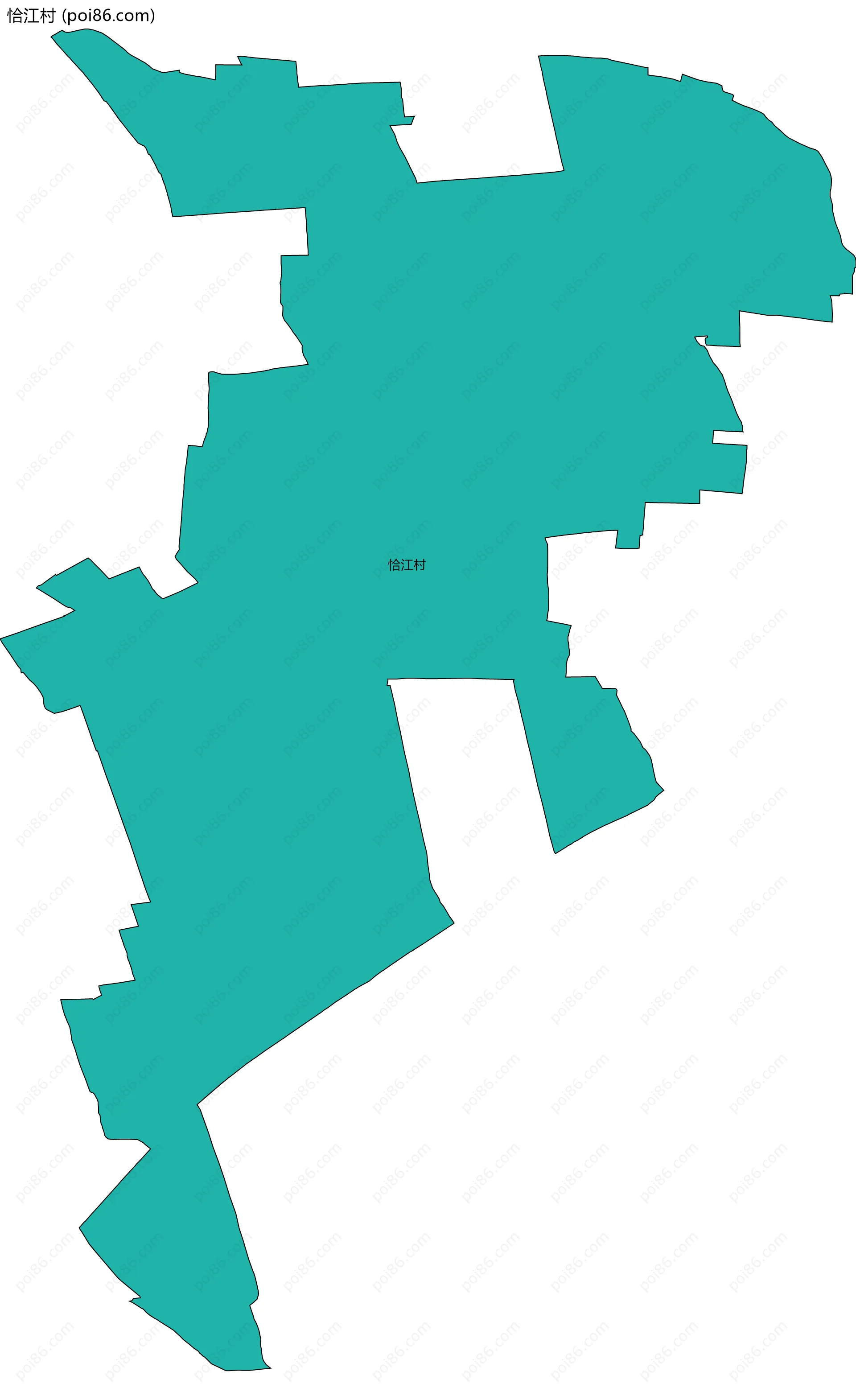 恰江村边界地图