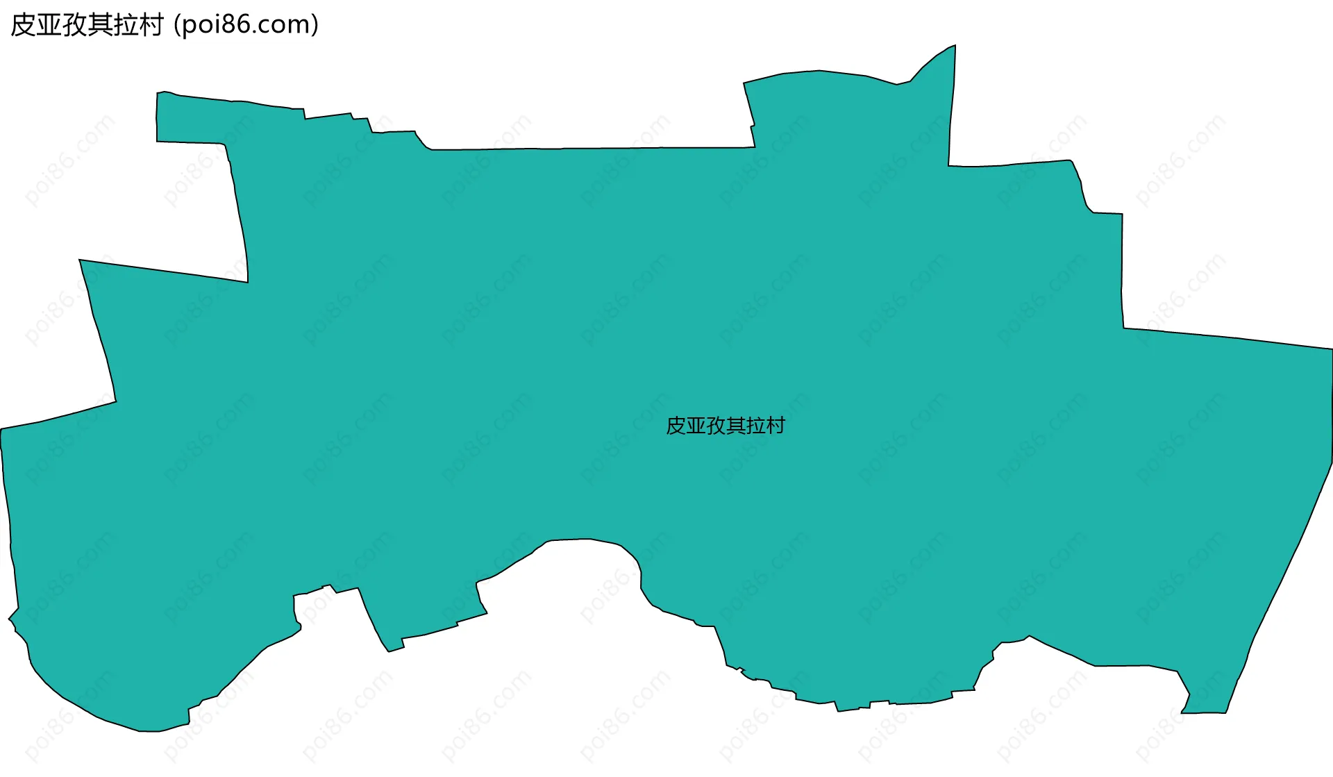 皮亚孜其拉村边界地图