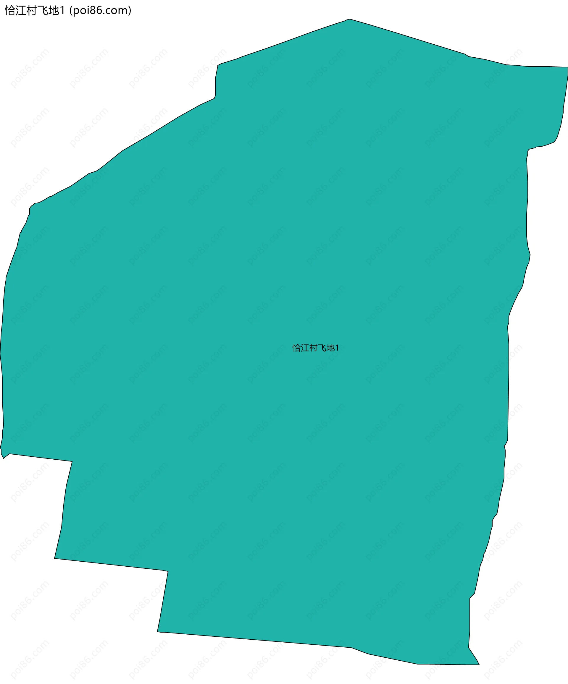 恰江村飞地1边界地图