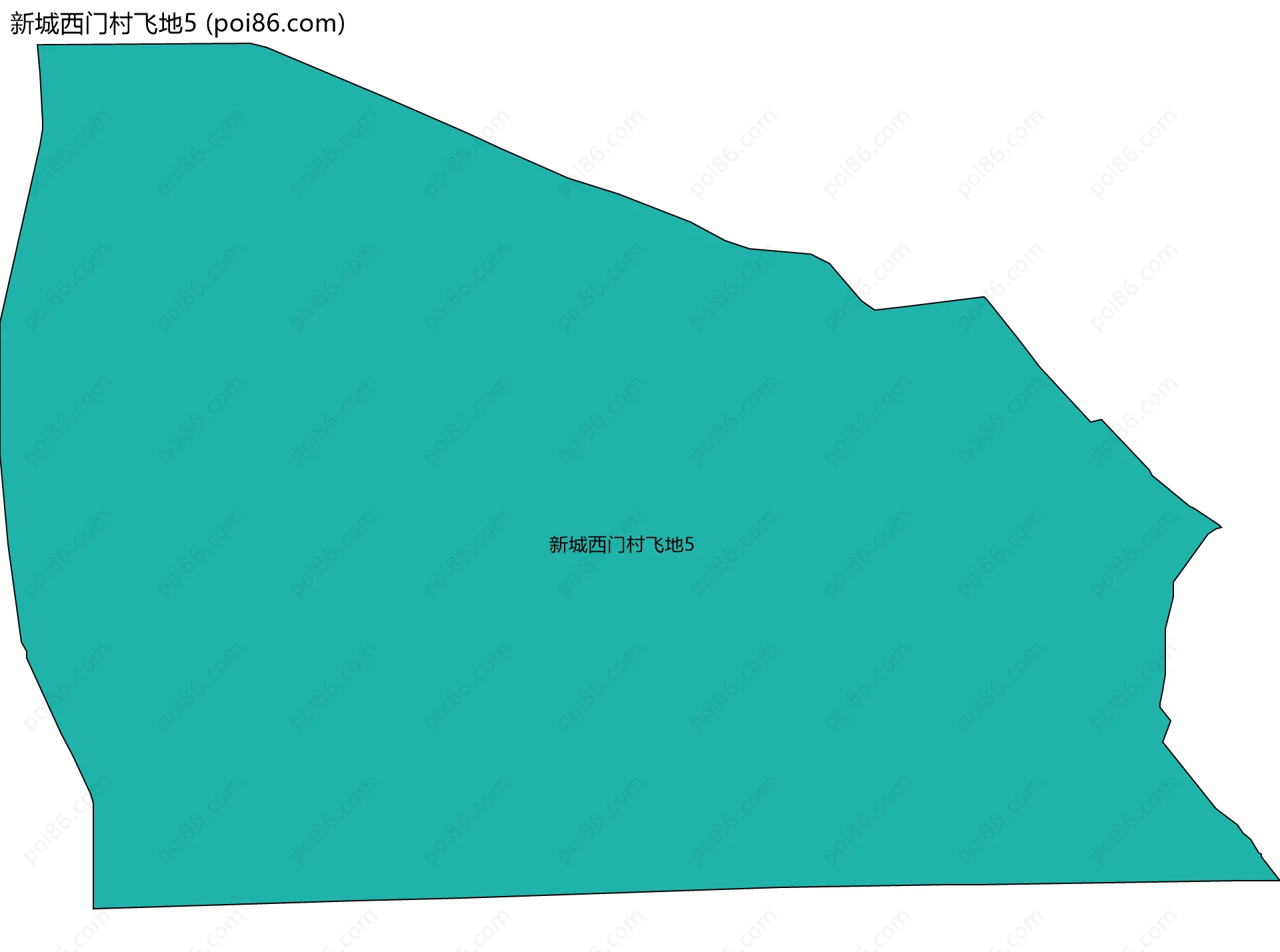 新城西门村飞地5边界地图