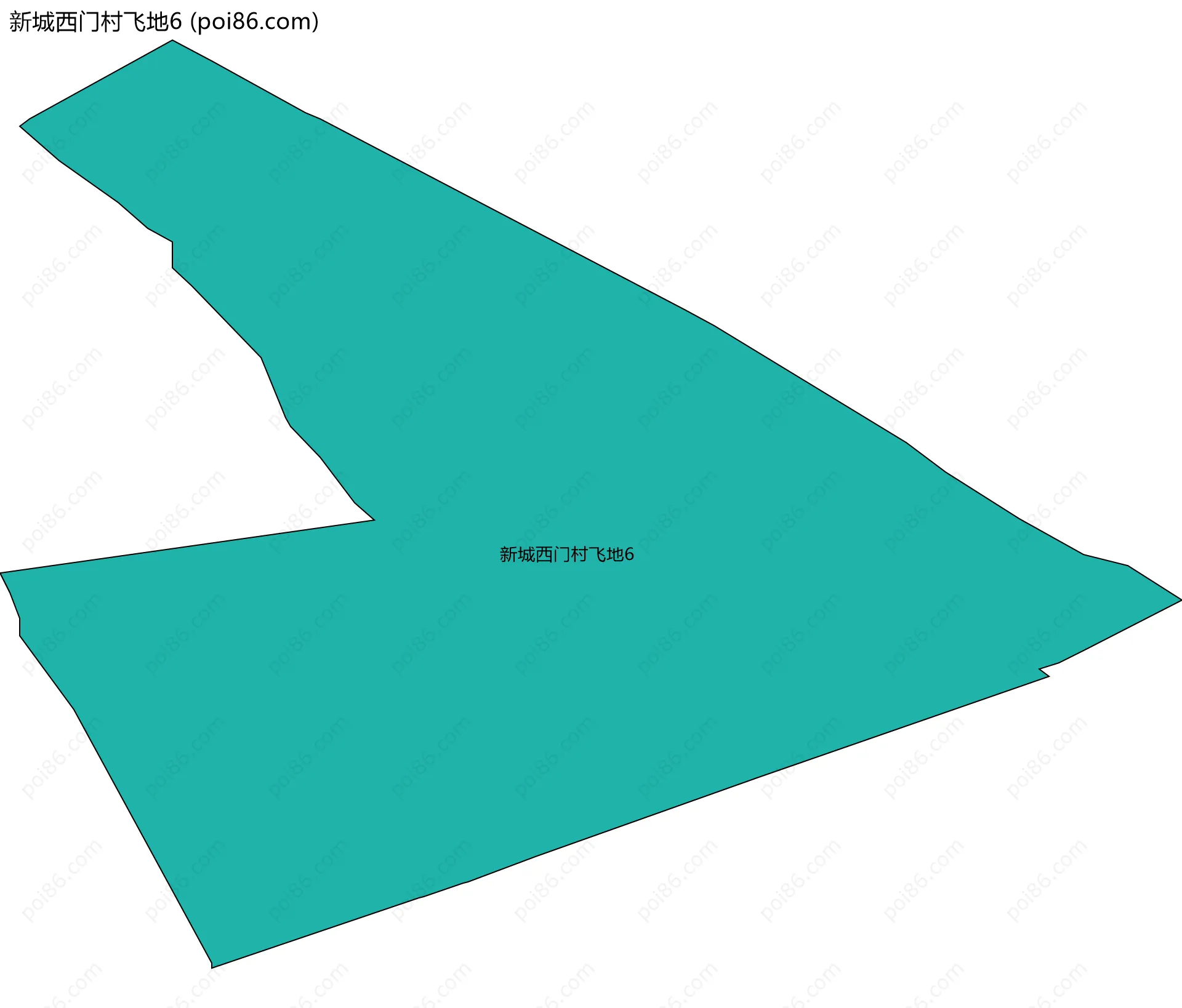 新城西门村飞地6边界地图
