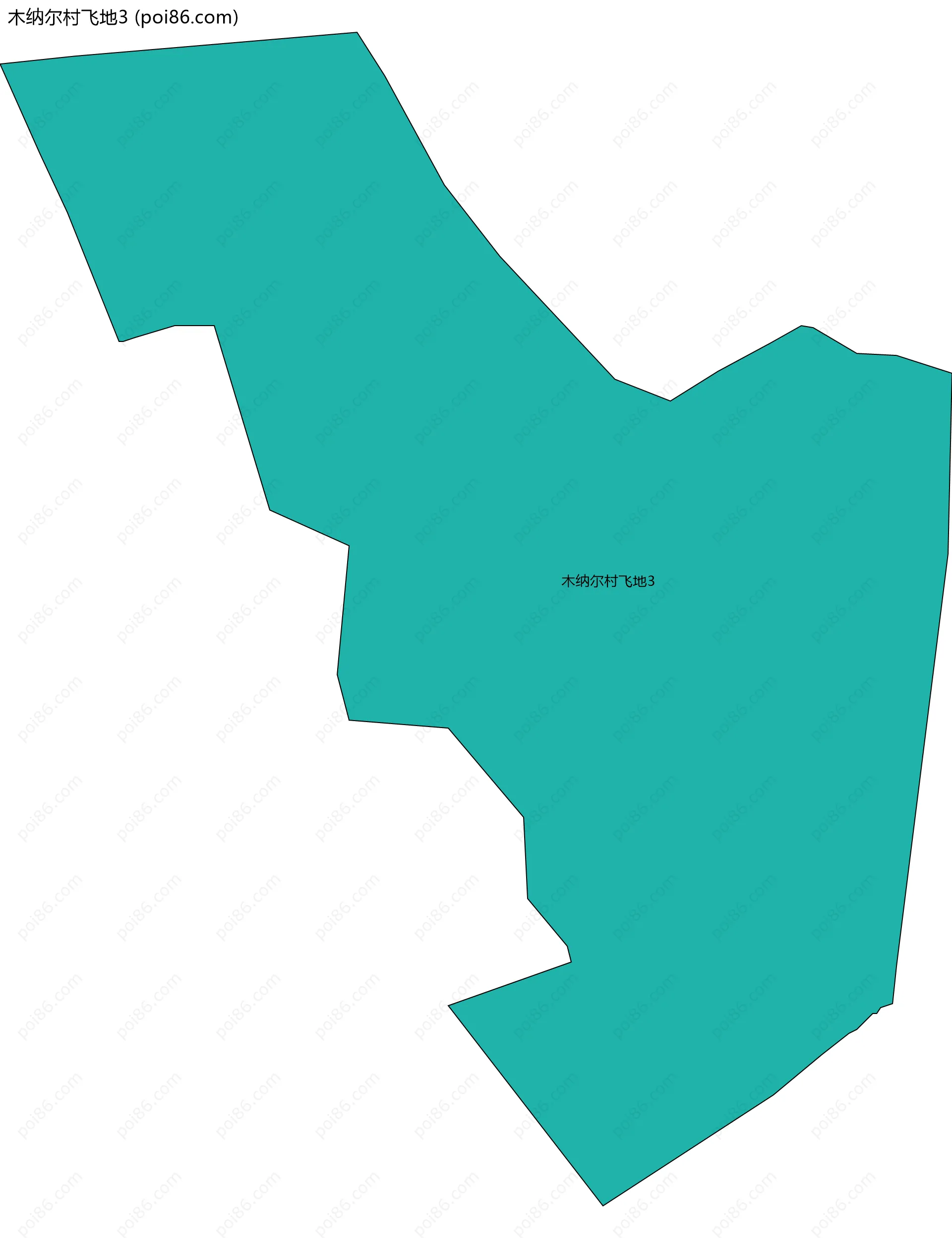 木纳尔村飞地3边界地图