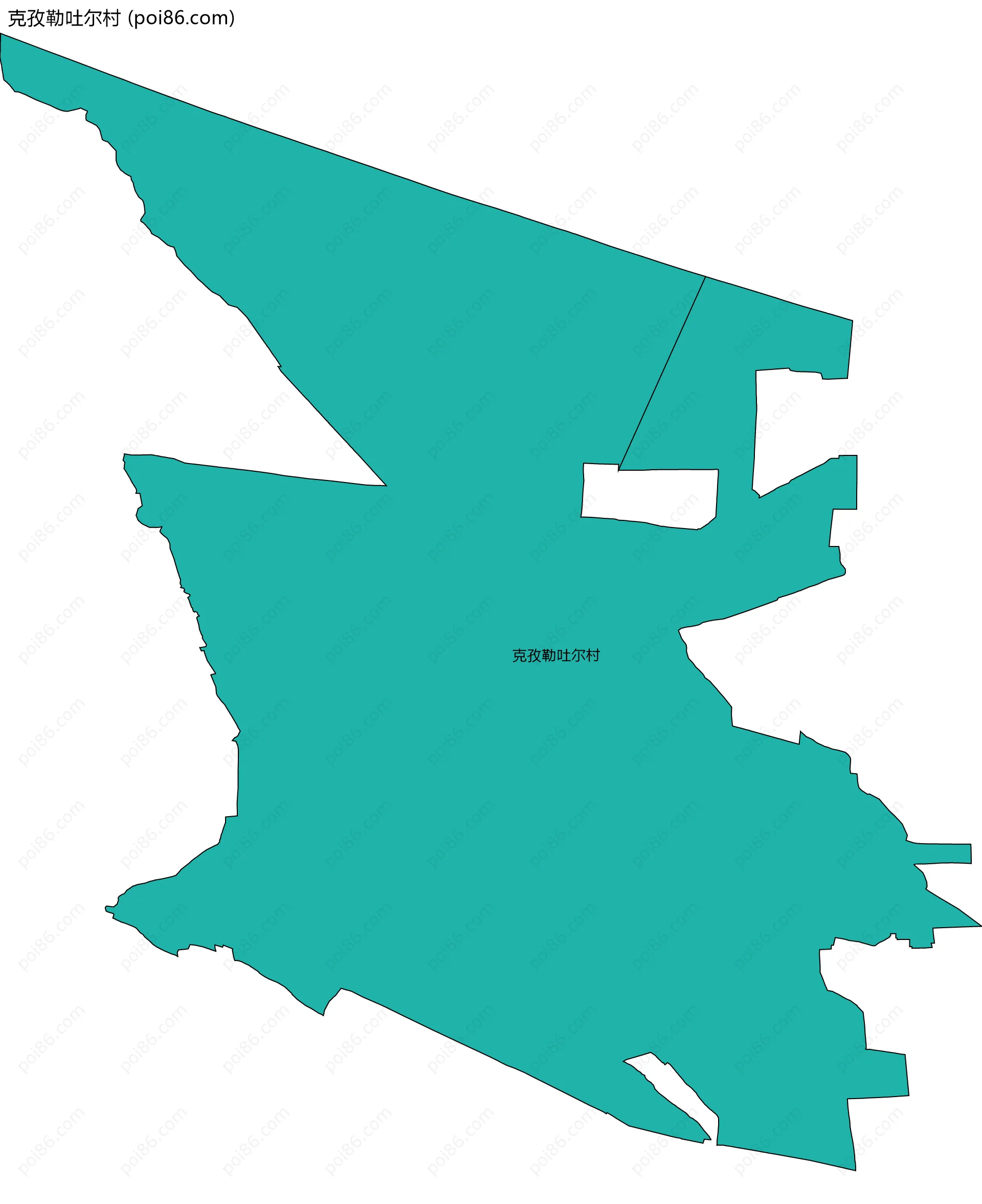 克孜勒吐尔村边界地图